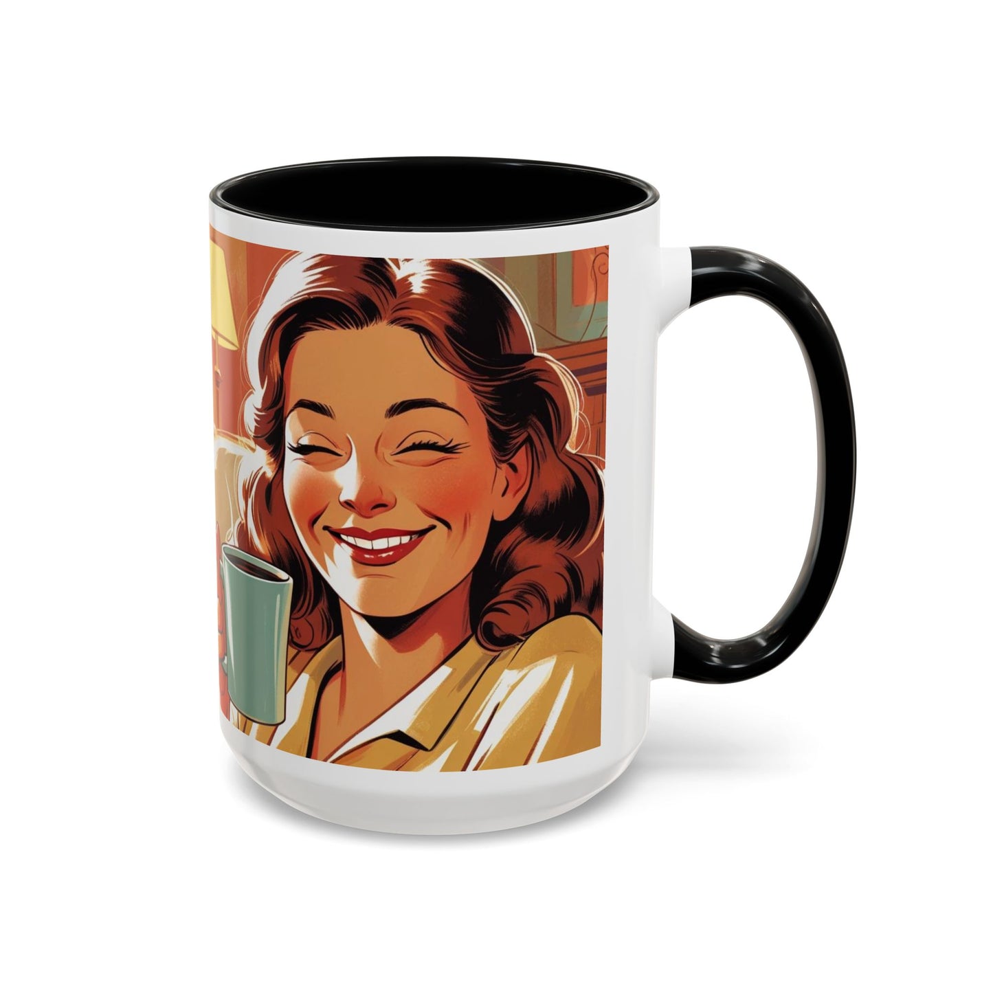 Cozy Accent Coffee Mug, 8 colors | Perfect Gift for Mom, saying, “This might be Wine .. or Coffee”, and saying Thank you facing her!