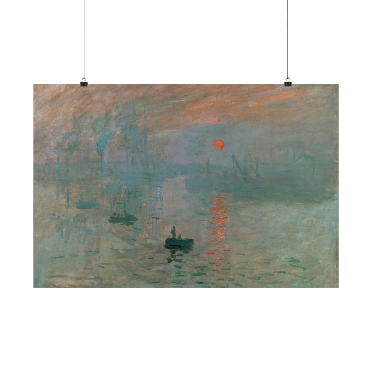 Satin Poster - Claude Monet's Impression, Sunrise