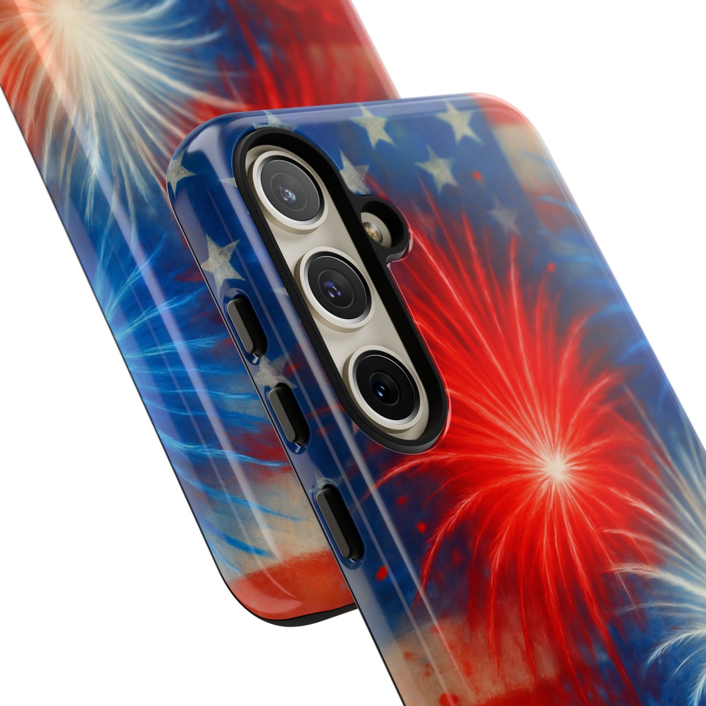 Patriotic Phone Case with Fireworks Design | Tough Cases, USA Holiday, Independence Day, Gift for Friends, Custom Cell Cover