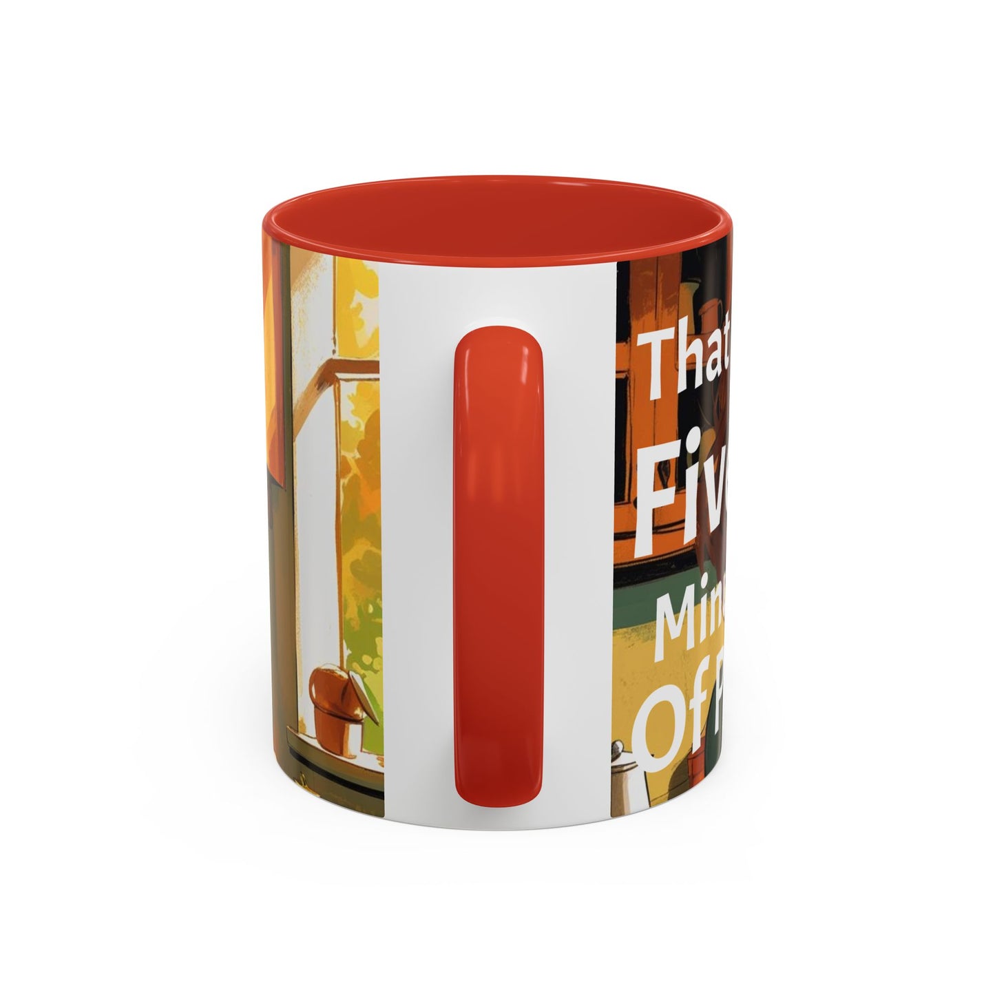Cozy Accent Coffee Mug | Perfect for Home, Gift, saying, “That look, five minutes of peace”