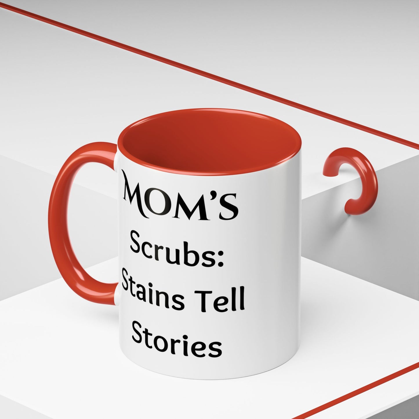 Cozy Accent Coffee Mug, 8 colors | Perfect Gift for Mom or Nurses, facing her it says, “Thank you Mom”