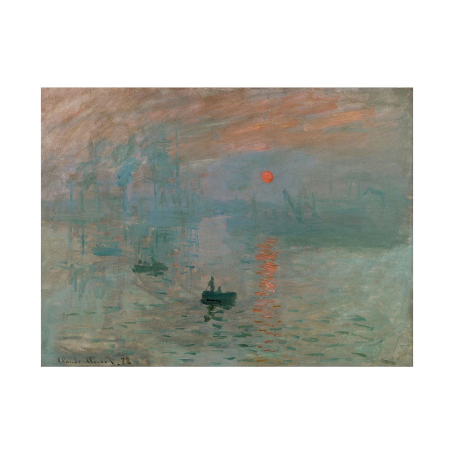 Satin Poster - Claude Monet's Impression, Sunrise