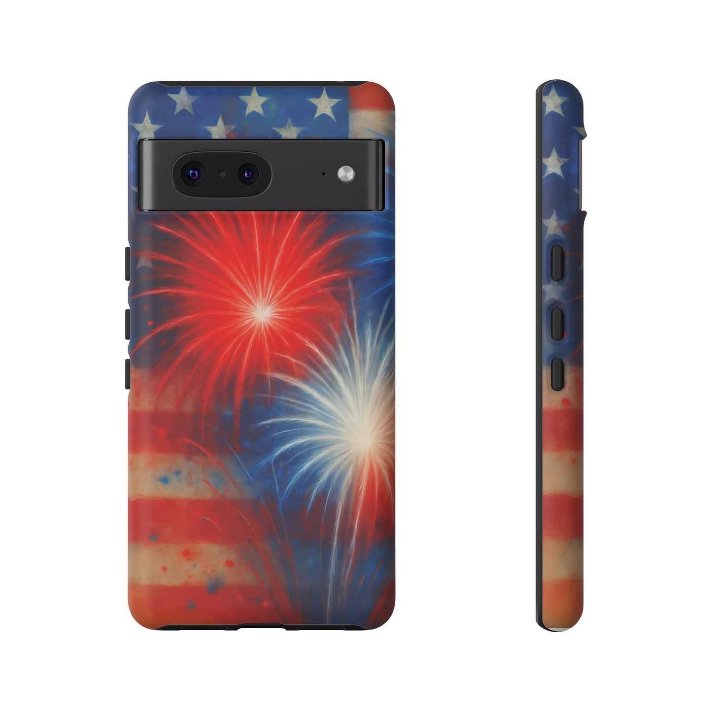 Patriotic Phone Case with Fireworks Design | Tough Cases, USA Holiday, Independence Day, Gift for Friends, Custom Cell Cover