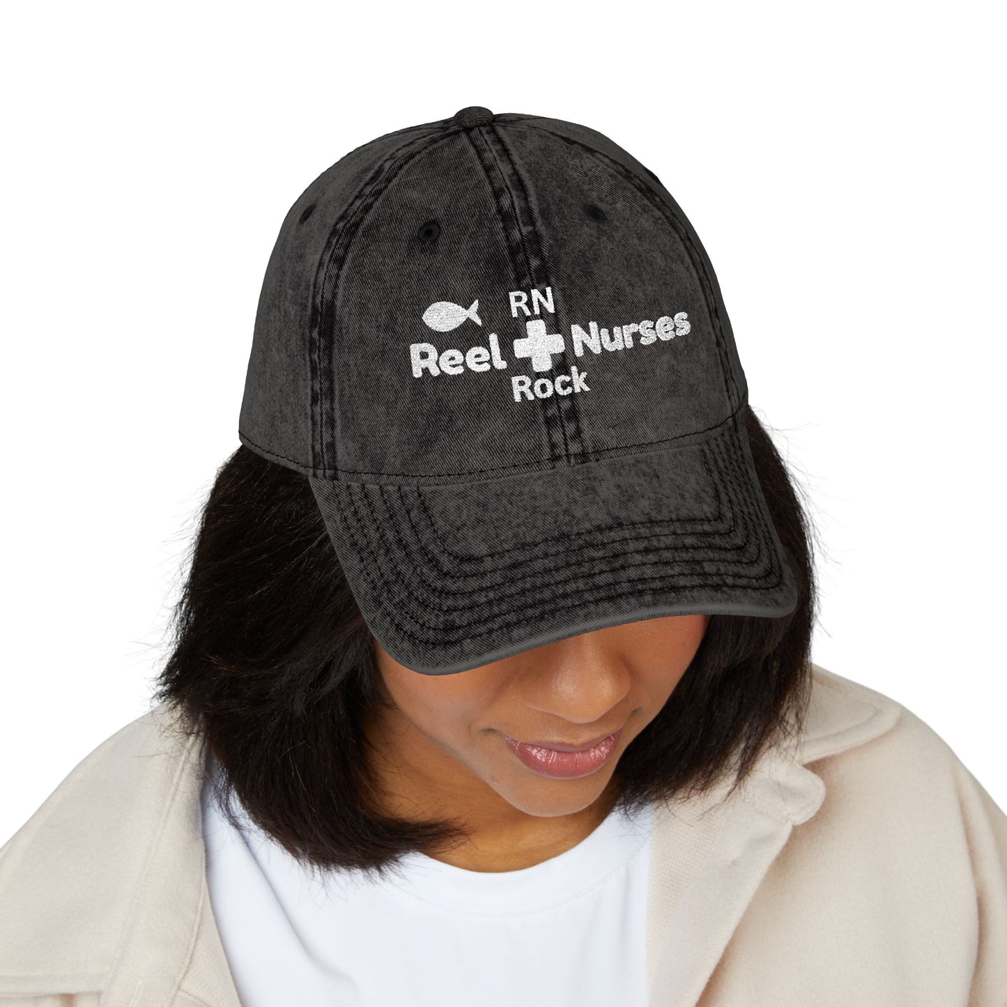 Embroidered Vintage Cap, Red Nurse Baseball Style Hat for RN Gifts and Healthcare Workers, Mommy Hugs Embroidery