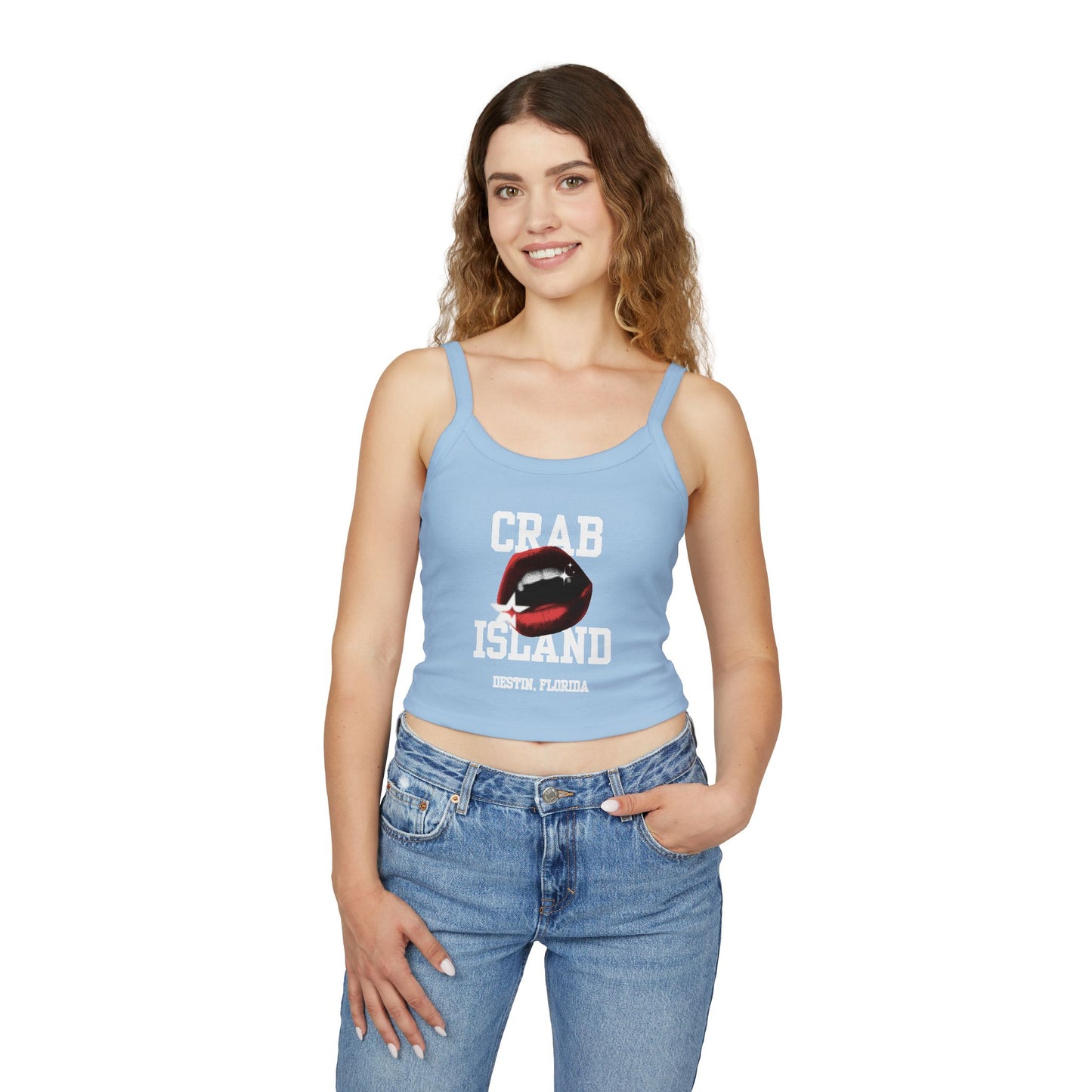 Tank Top - Crab Island Women's Softstyle Tee - Biten by Me Brand - Destin, Florida
