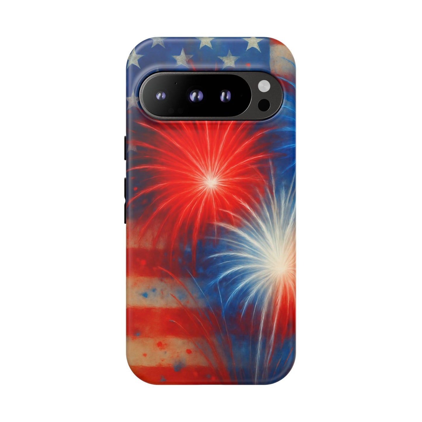 Patriotic Phone Case with Fireworks Design | Tough Cases, USA Holiday, Independence Day, Gift for Friends, Custom Cell Cover
