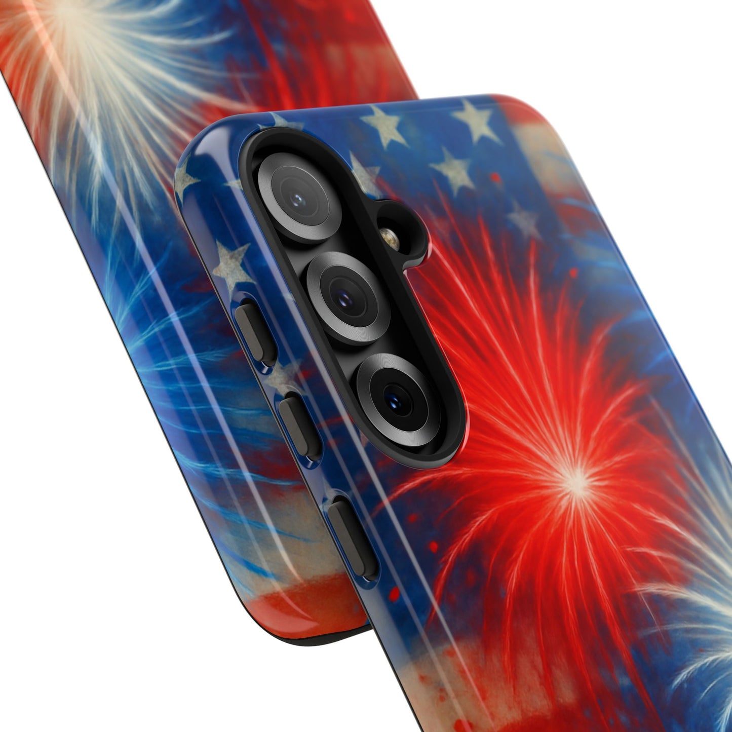 Patriotic Phone Case with Fireworks Design | Tough Cases, USA Holiday, Independence Day, Gift for Friends, Custom Cell Cover