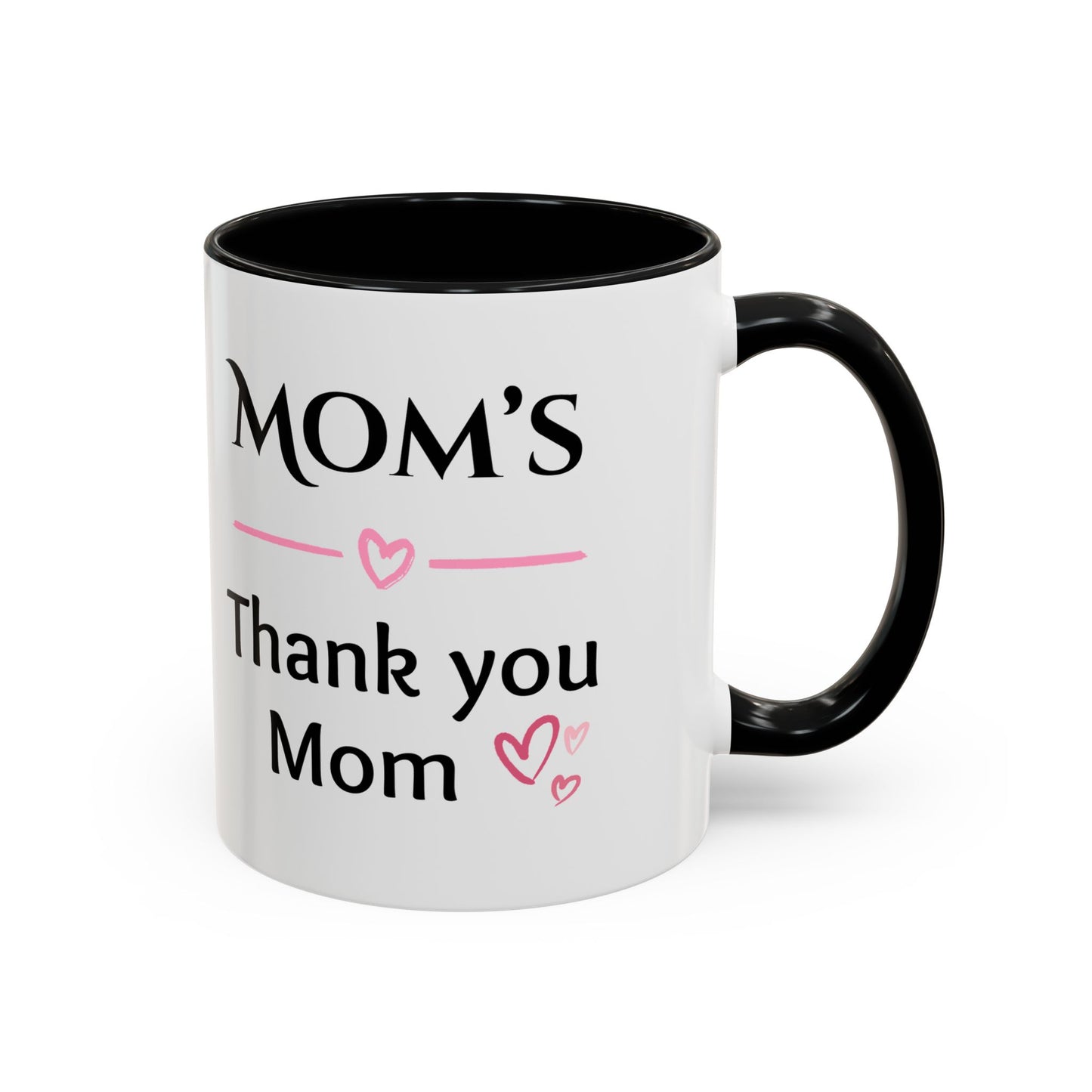 Cozy Accent Coffee Mug, 8 colors | Perfect Gift for Mom or Nurses, facing her it says, “Thank you Mom”