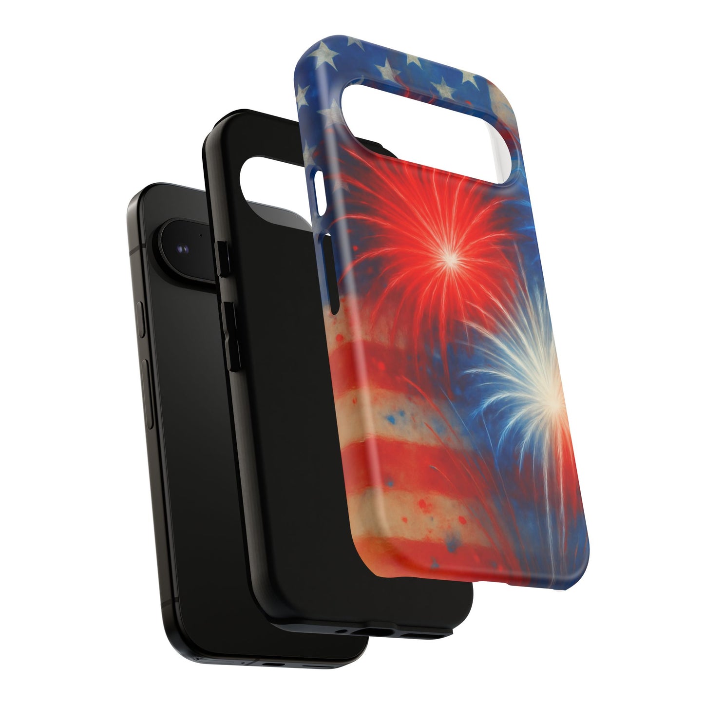 Patriotic Phone Case with Fireworks Design | Tough Cases, USA Holiday, Independence Day, Gift for Friends, Custom Cell Cover