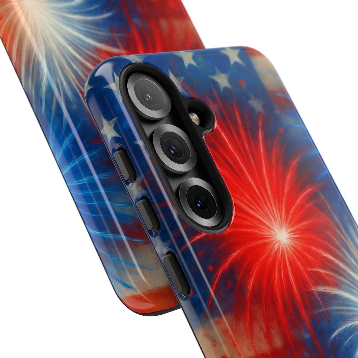 Patriotic Phone Case with Fireworks Design | Tough Cases, USA Holiday, Independence Day, Gift for Friends, Custom Cell Cover