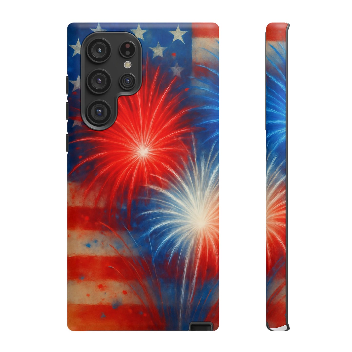 Patriotic Phone Case with Fireworks Design | Tough Cases, USA Holiday, Independence Day, Gift for Friends, Custom Cell Cover