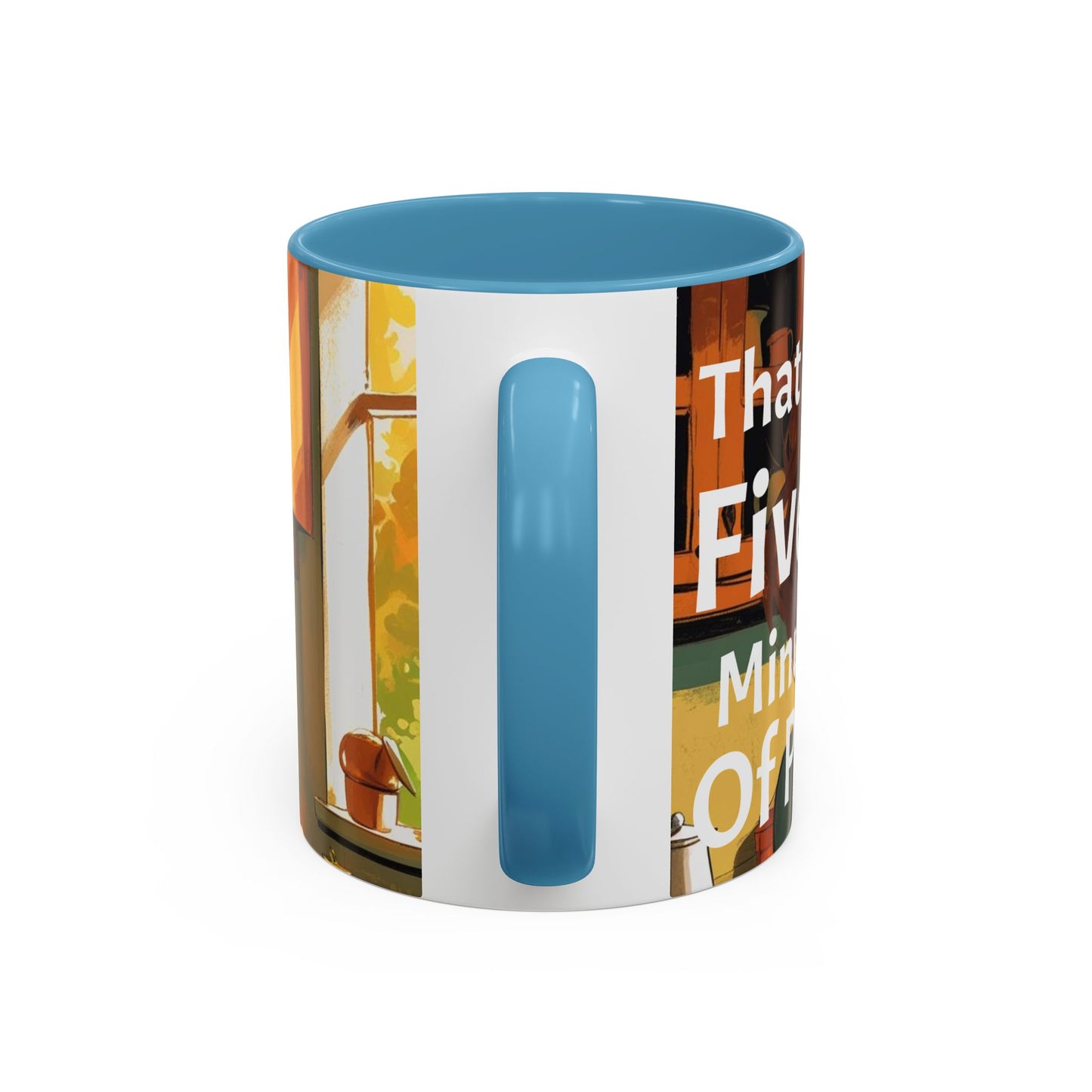 Cozy Accent Coffee Mug | Perfect for Home, Gift, saying, “That look, five minutes of peace”