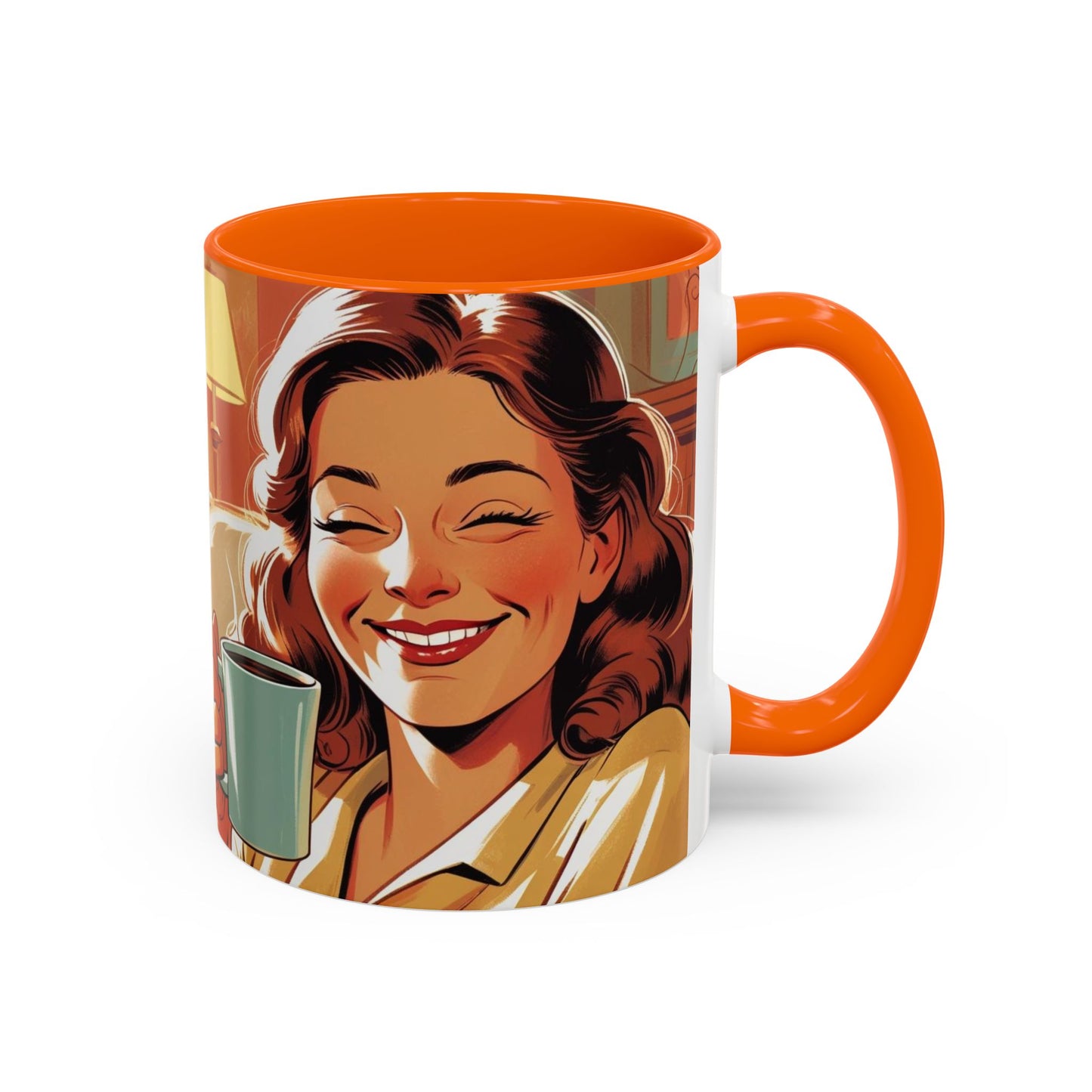 Cozy Accent Coffee Mug, 8 colors | Perfect Gift for Mom, saying, “This might be Wine .. or Coffee”, and saying Thank you facing her!