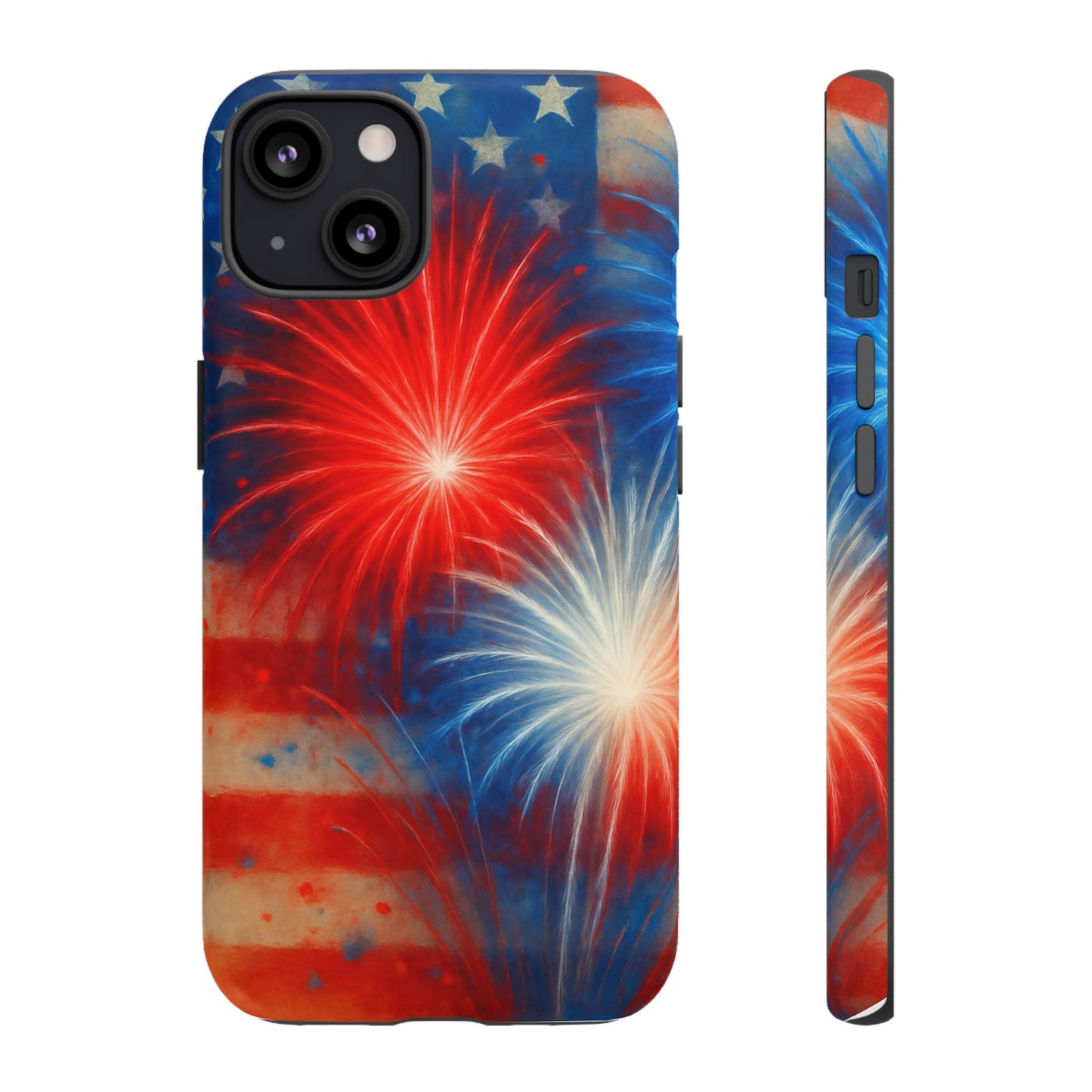 Patriotic Phone Case with Fireworks Design | Tough Cases, USA Holiday, Independence Day, Gift for Friends, Custom Cell Cover
