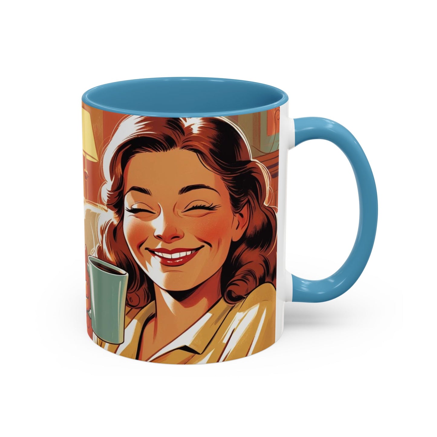 Cozy Accent Coffee Mug, 8 colors | Perfect Gift for Mom, saying, “This might be Wine .. or Coffee”, and saying Thank you facing her!