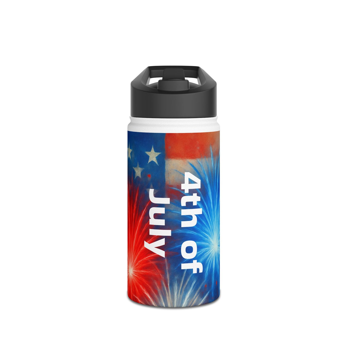 Patriotic Stainless Steel Water Bottle | 4th of July Essentials, Travel Mug, Summer BBQ Accessory, Gift for Him