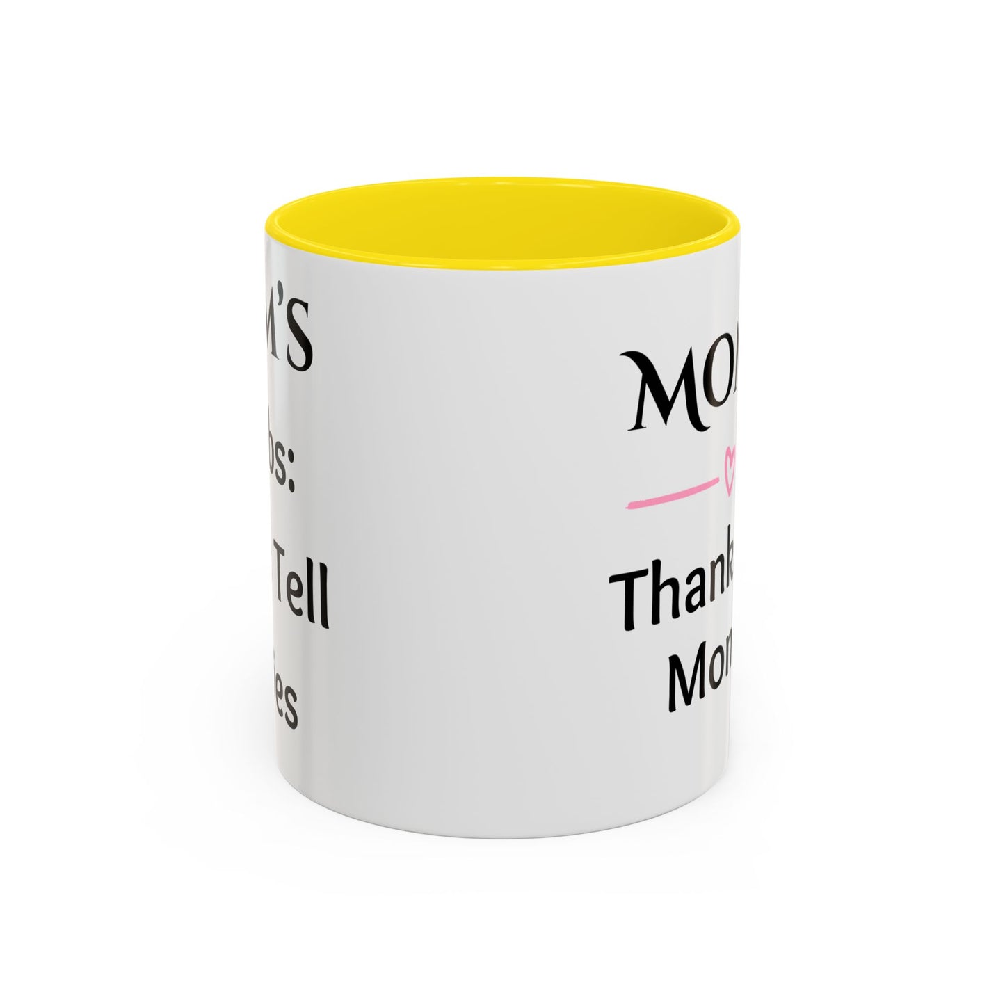 Cozy Accent Coffee Mug, 8 colors | Perfect Gift for Mom or Nurses, facing her it says, “Thank you Mom”