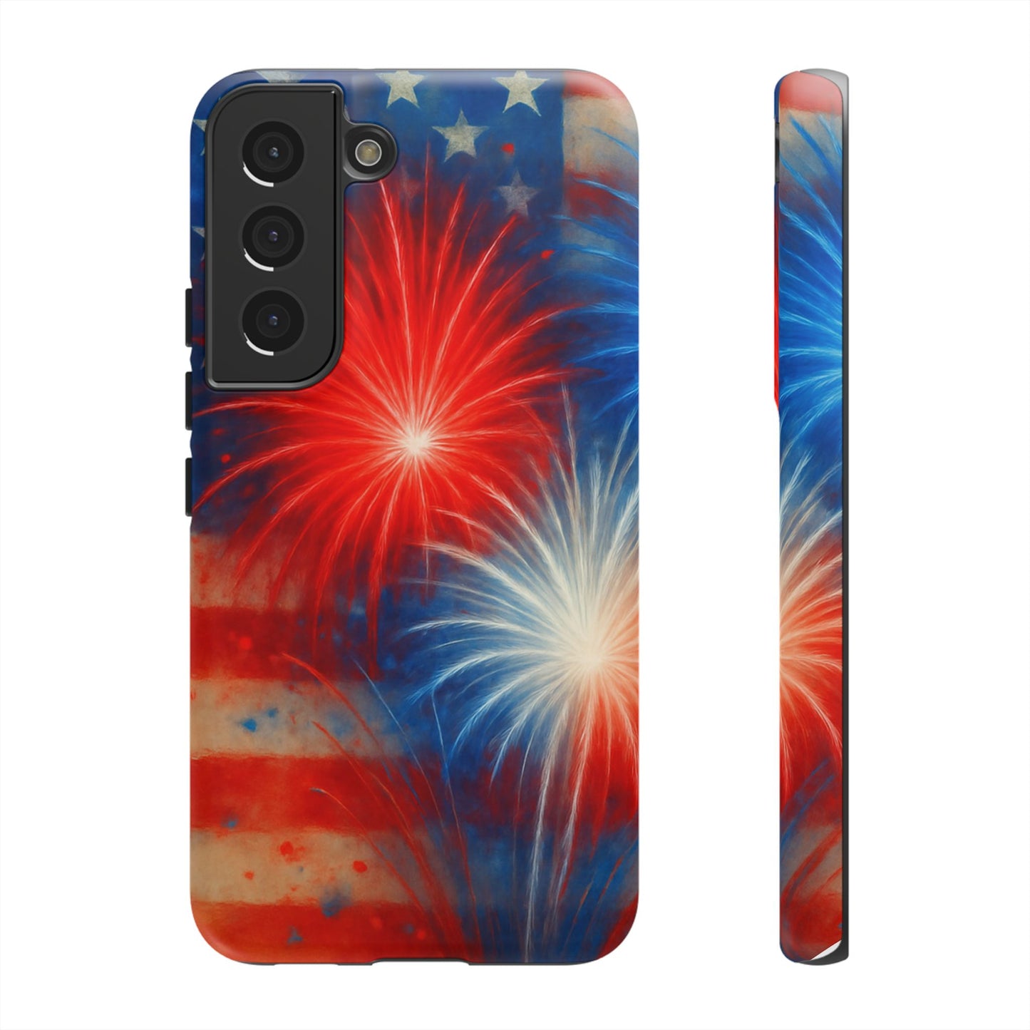 Patriotic Phone Case with Fireworks Design | Tough Cases, USA Holiday, Independence Day, Gift for Friends, Custom Cell Cover