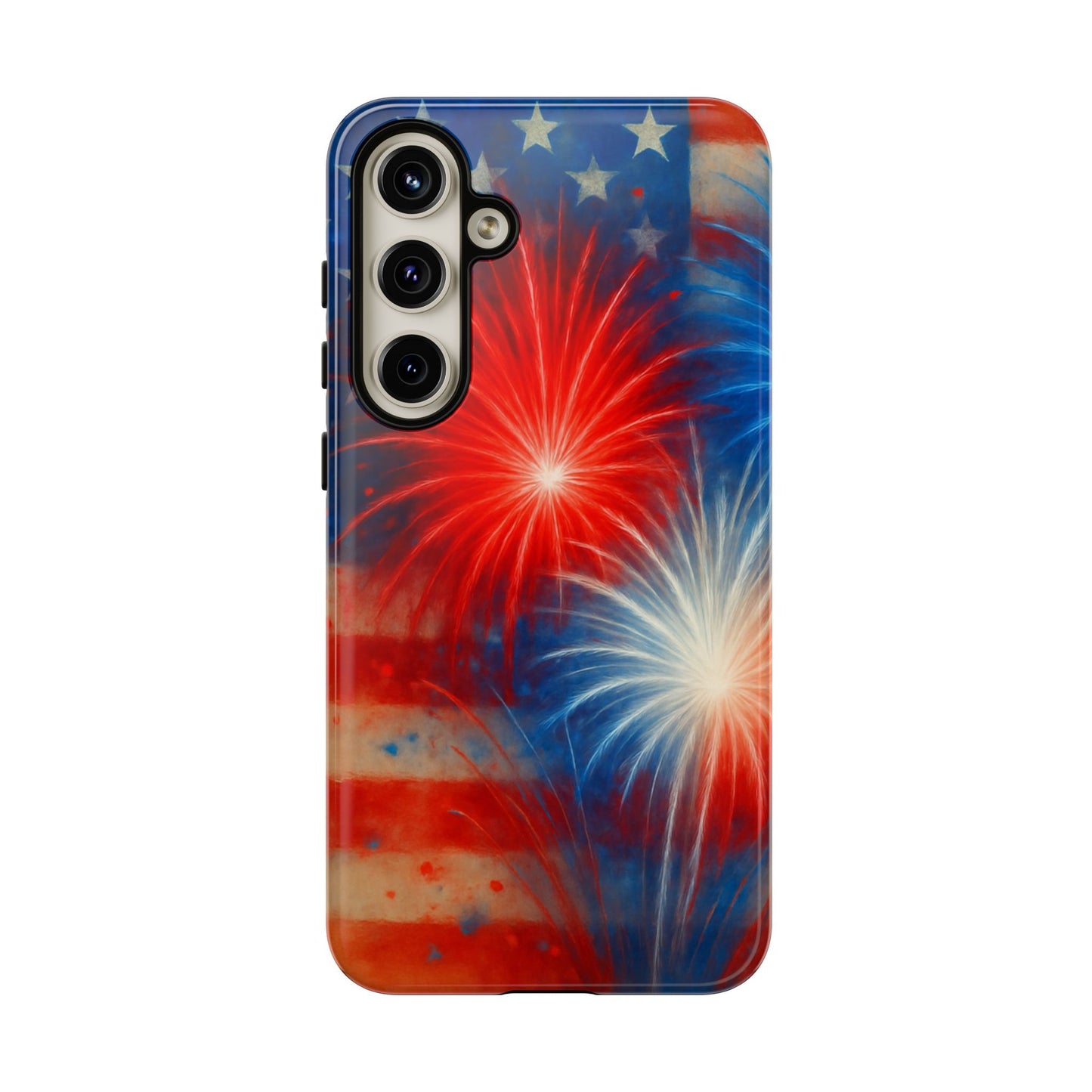 Patriotic Phone Case with Fireworks Design | Tough Cases, USA Holiday, Independence Day, Gift for Friends, Custom Cell Cover