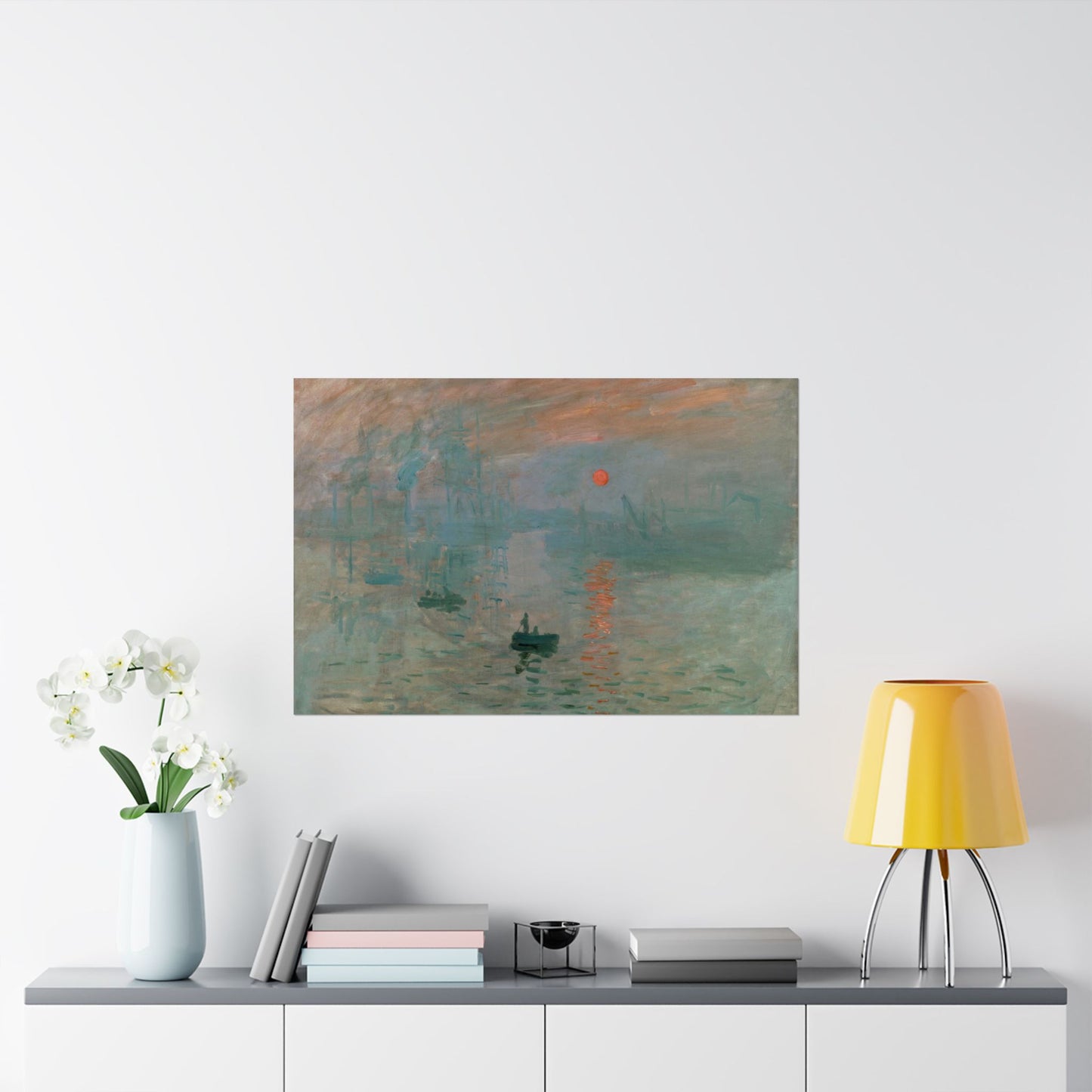 Satin Poster - Claude Monet's Impression, Sunrise