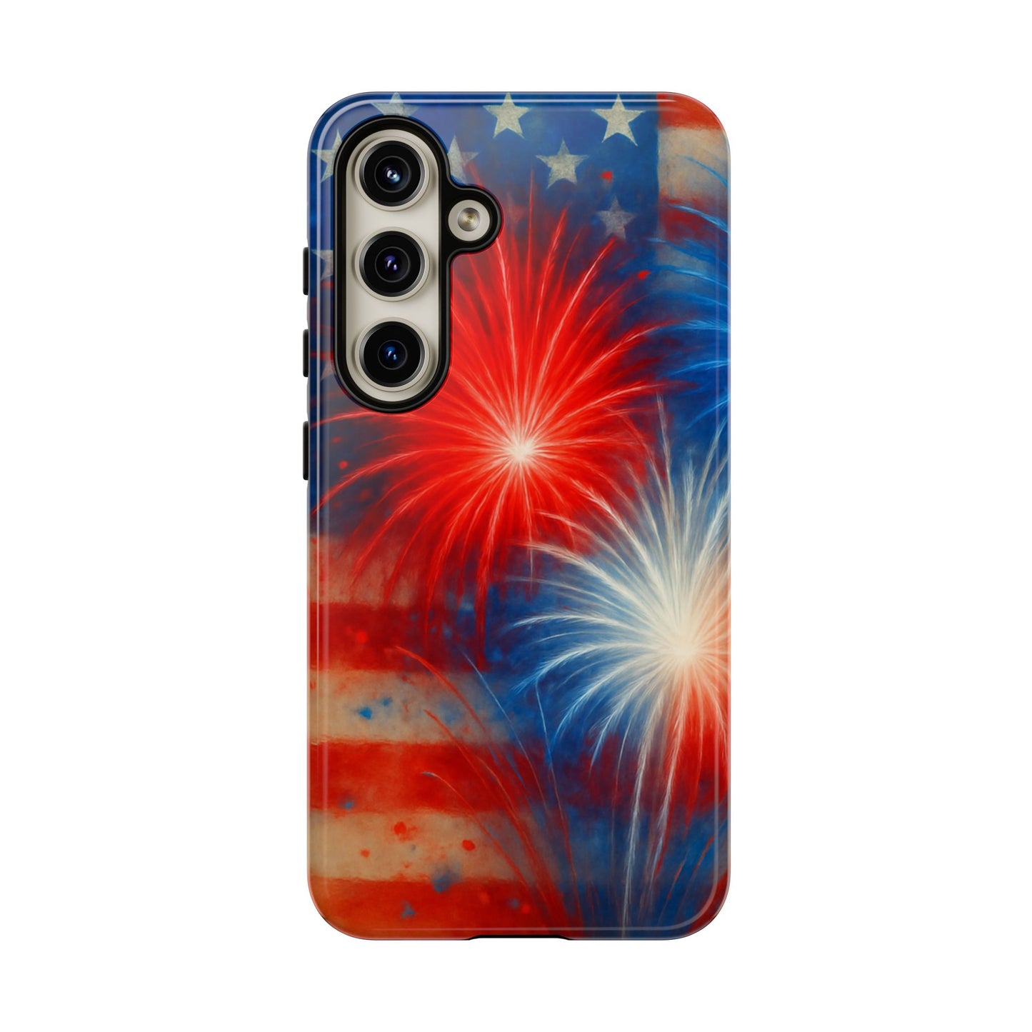Patriotic Phone Case with Fireworks Design | Tough Cases, USA Holiday, Independence Day, Gift for Friends, Custom Cell Cover