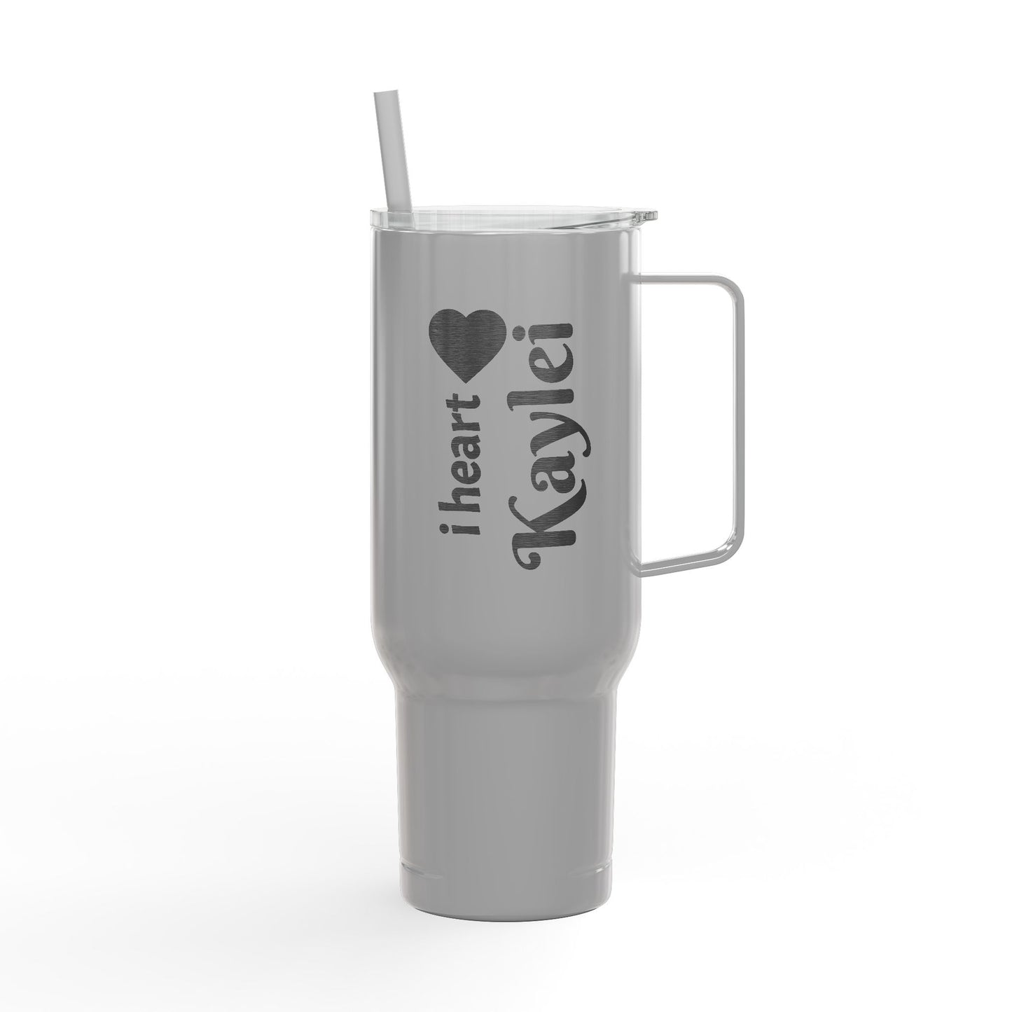 Engraved Personalized Their name on Insulated Tumbler, Both sides Custom Engraved 40oz Drinkware Gift for Him/Her, Birthday, Travel Mug