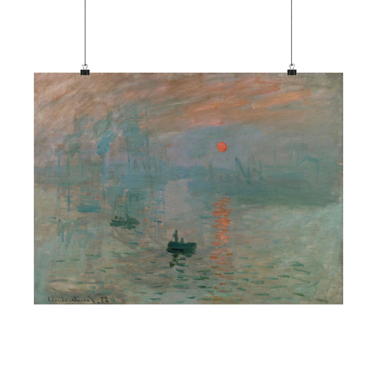 Satin Poster - Claude Monet's Impression, Sunrise