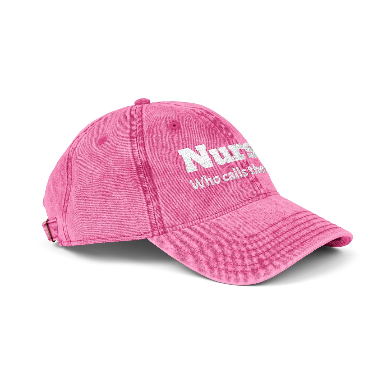 Embroidered "Nurses, Who Calls the Shots" Baseball Cap, Vintage Red Nurse Hat with "Mommy Hugs" on Back, RN Gift, Stylish Medical Headwear, Healthcare Worker Nurse Gift, Nursing Cap