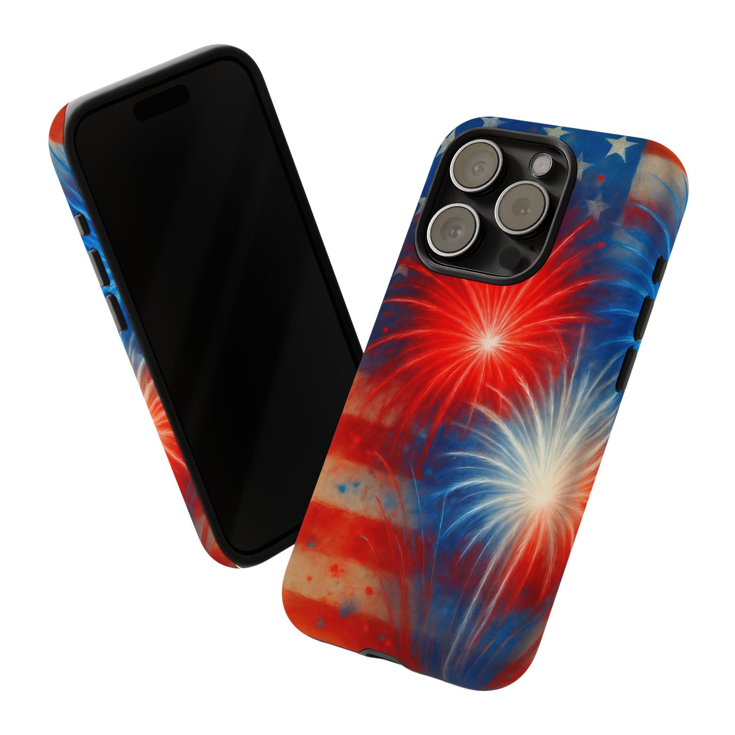 Patriotic Phone Case with Fireworks Design | Tough Cases, USA Holiday, Independence Day, Gift for Friends, Custom Cell Cover