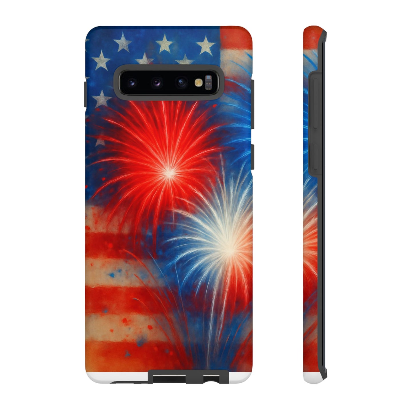 Patriotic Phone Case with Fireworks Design | Tough Cases, USA Holiday, Independence Day, Gift for Friends, Custom Cell Cover