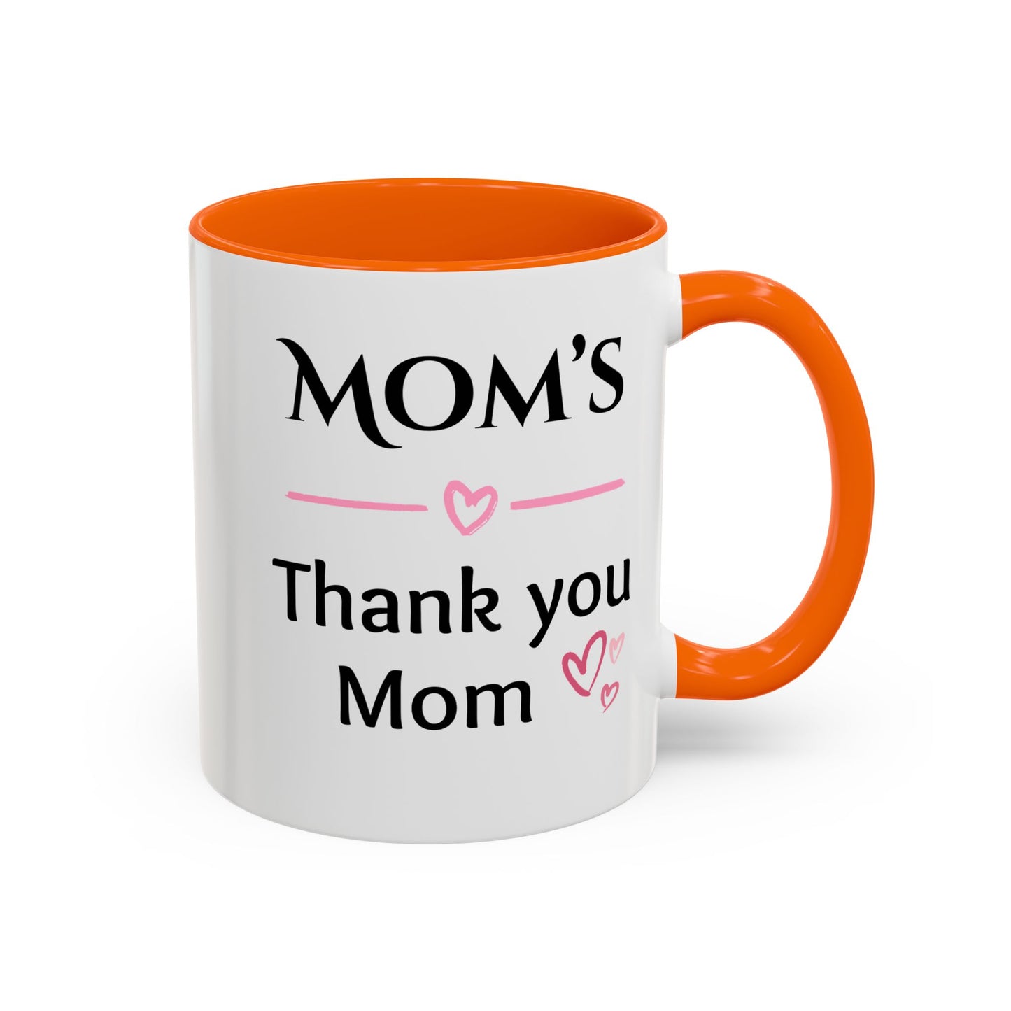 Cozy Accent Coffee Mug, 8 colors | Perfect Gift for Mom, saying, “Hugs solve most problems”, and a Thank you message face her!