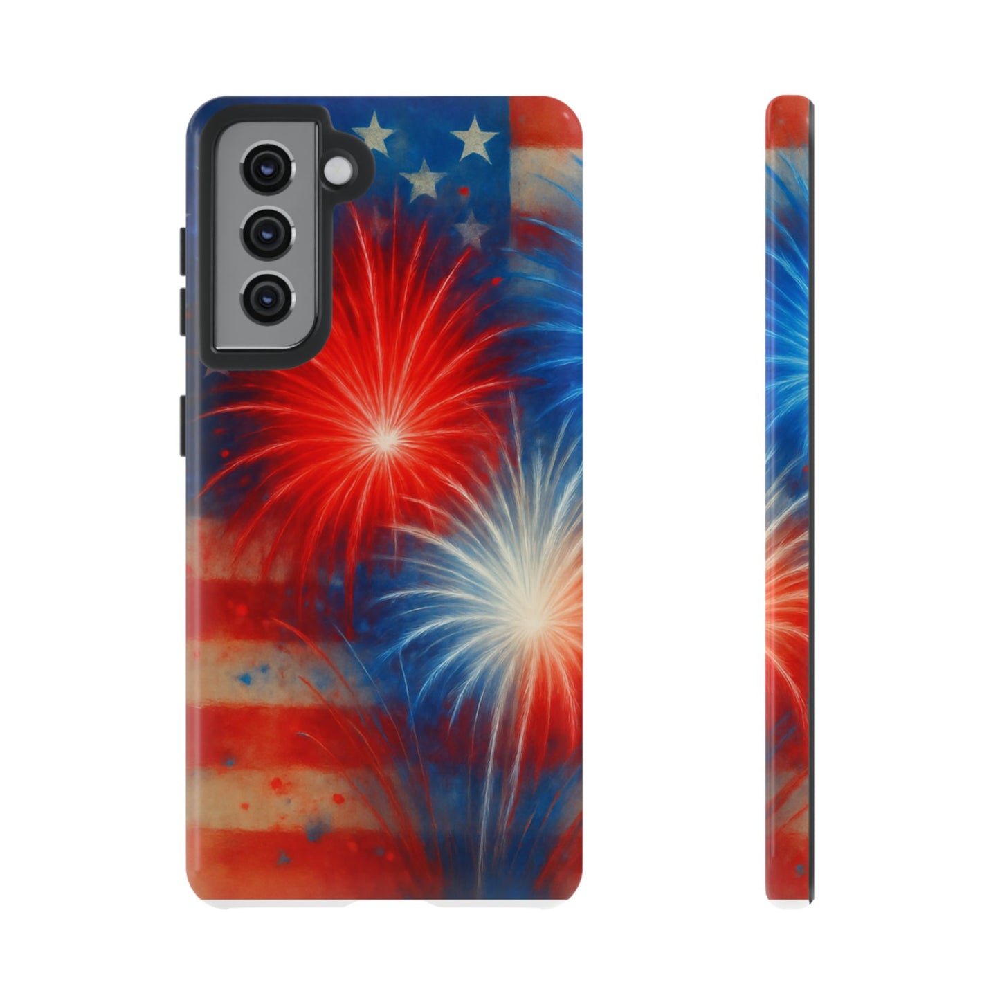 Patriotic Phone Case with Fireworks Design | Tough Cases, USA Holiday, Independence Day, Gift for Friends, Custom Cell Cover