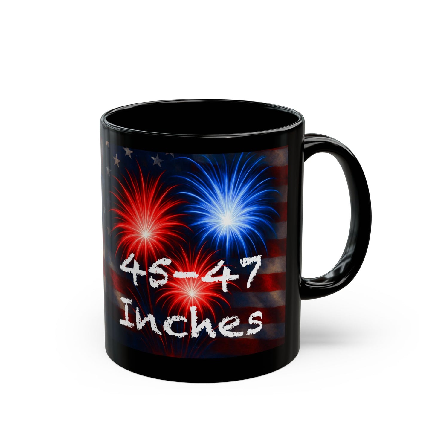 Women’s Naughty Patriotic Fireworks Mug - “45-47 Inches” Star-Spangled Edition