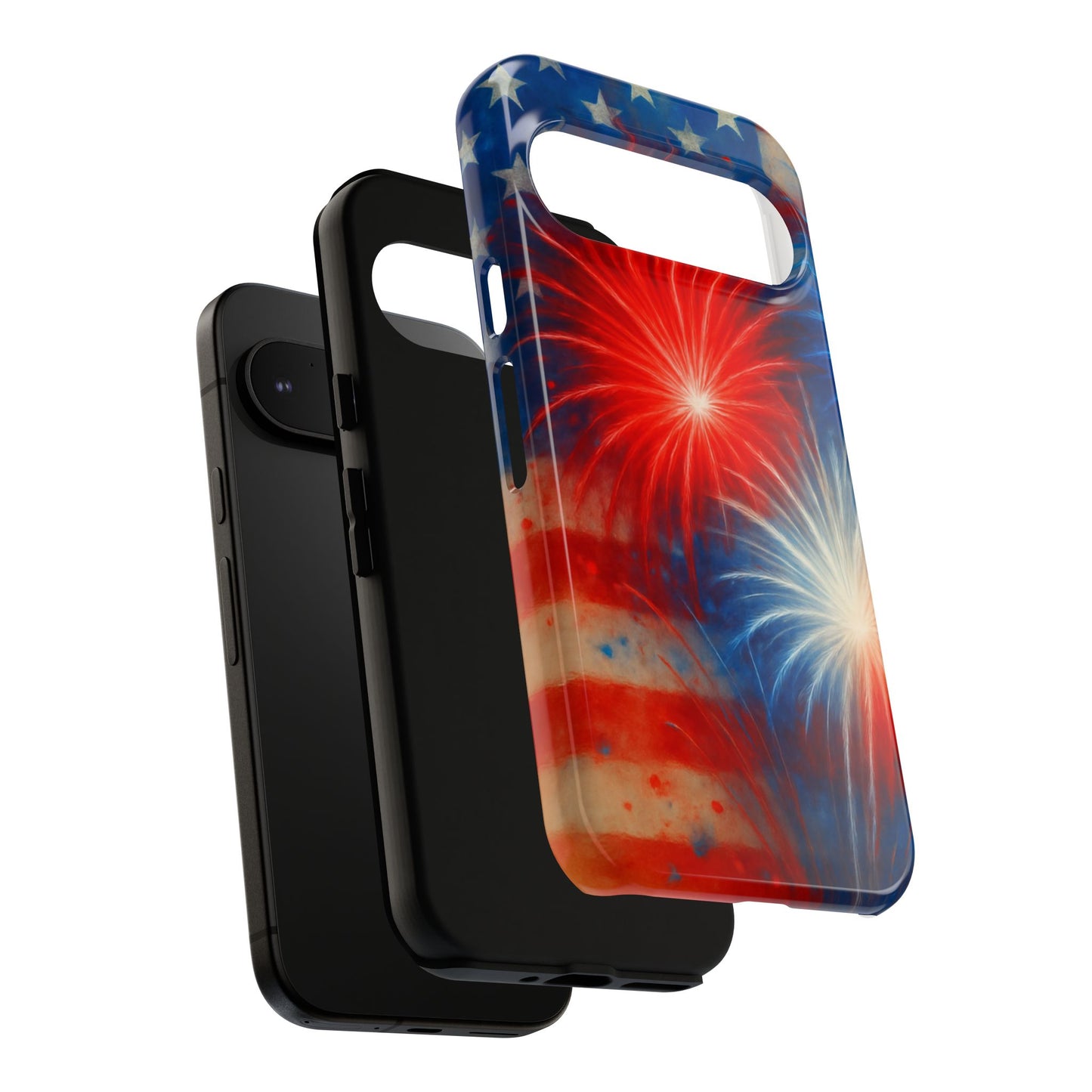 Patriotic Phone Case with Fireworks Design | Tough Cases, USA Holiday, Independence Day, Gift for Friends, Custom Cell Cover