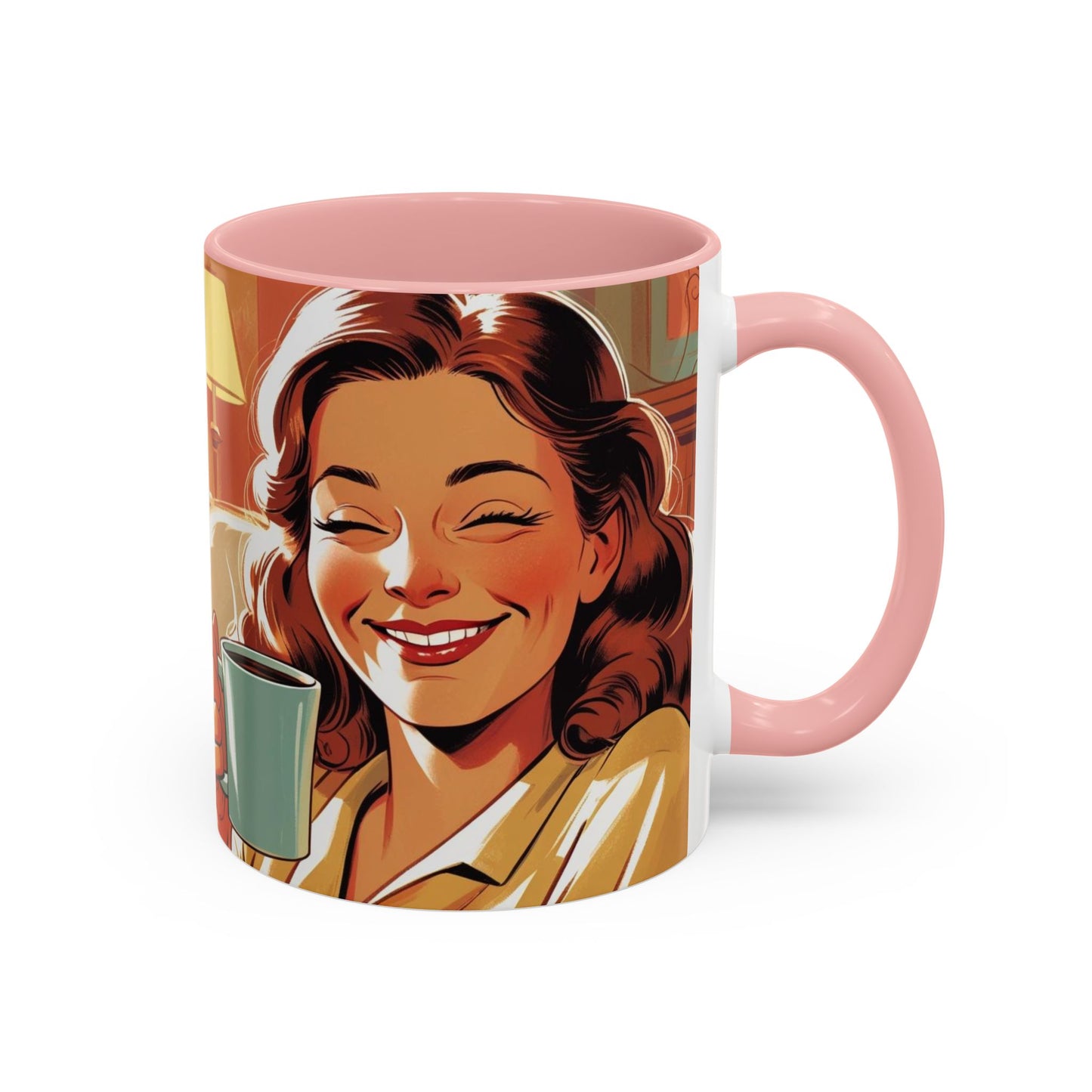 Cozy Accent Coffee Mug, 8 colors | Perfect Gift for Mom, saying, “This might be Wine .. or Coffee”, and saying Thank you facing her!