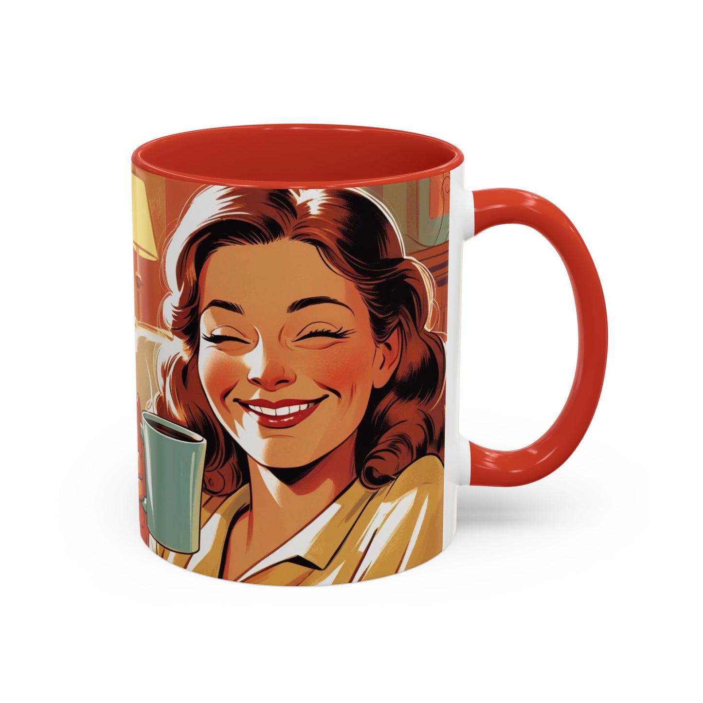 Cozy Accent Coffee Mug, 8 colors | Perfect Gift for Mom, saying, “This might be Wine .. or Coffee”, and saying Thank you facing her!