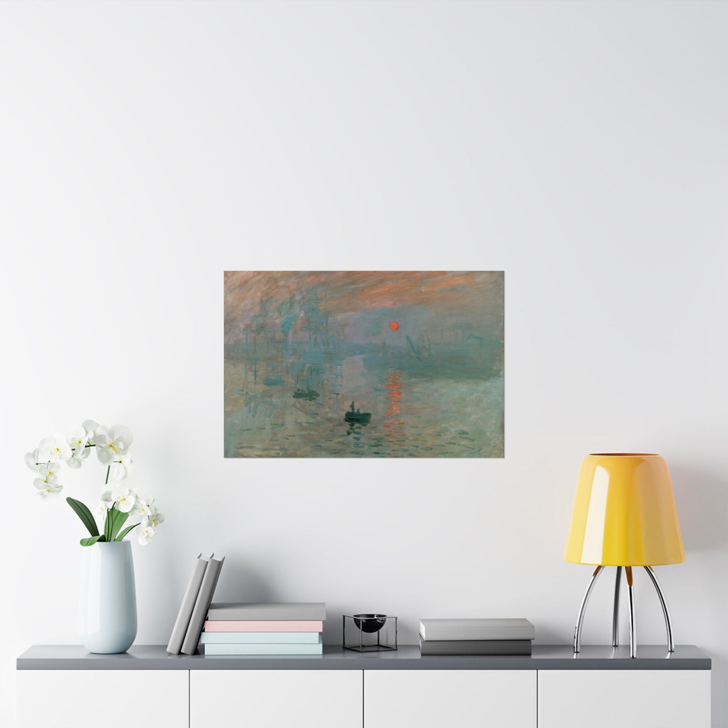 Satin Poster - Claude Monet's Impression, Sunrise