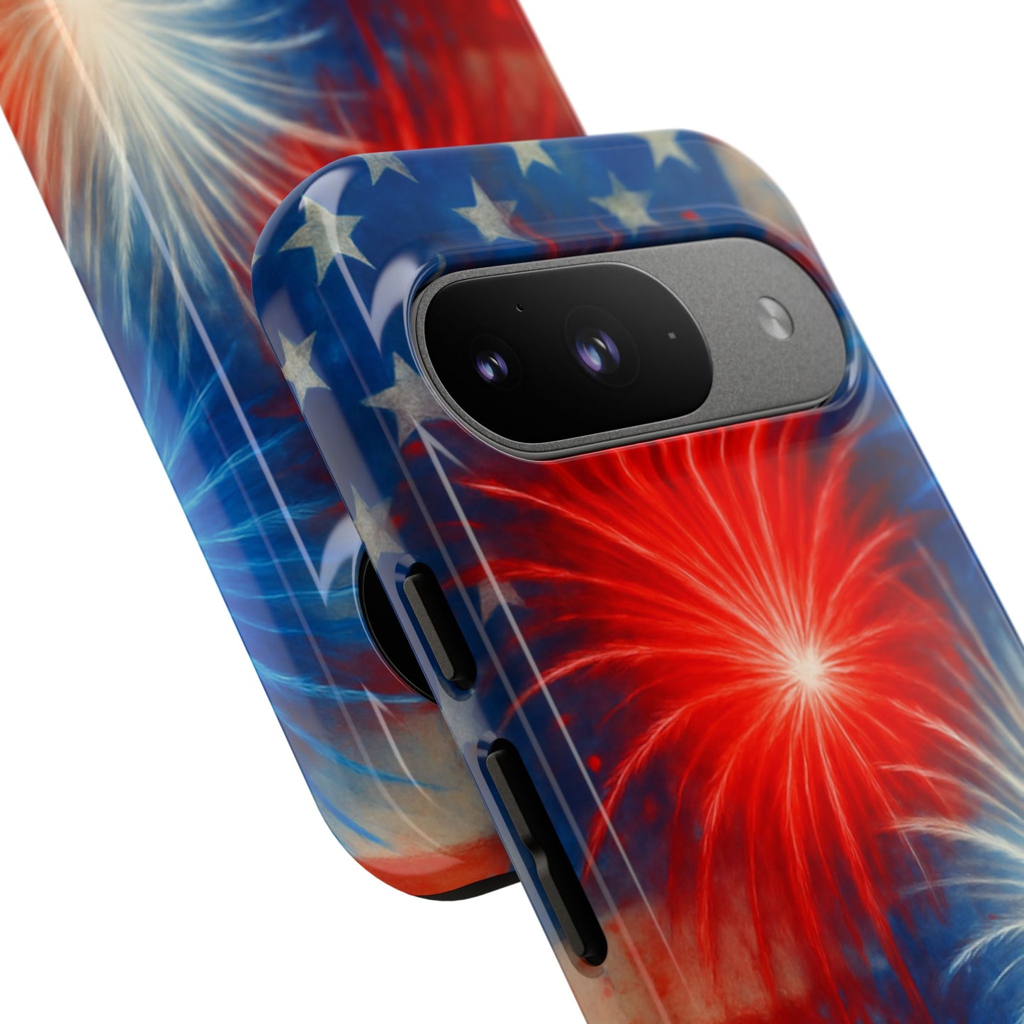 Patriotic Phone Case with Fireworks Design | Tough Cases, USA Holiday, Independence Day, Gift for Friends, Custom Cell Cover