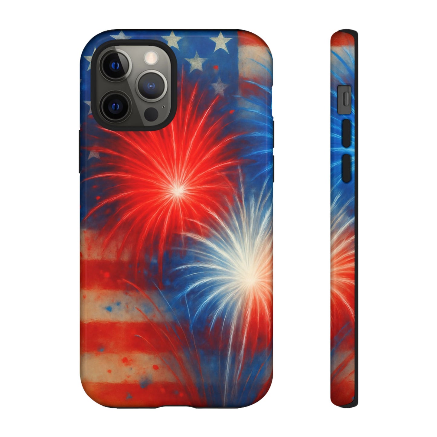 Patriotic Phone Case with Fireworks Design | Tough Cases, USA Holiday, Independence Day, Gift for Friends, Custom Cell Cover