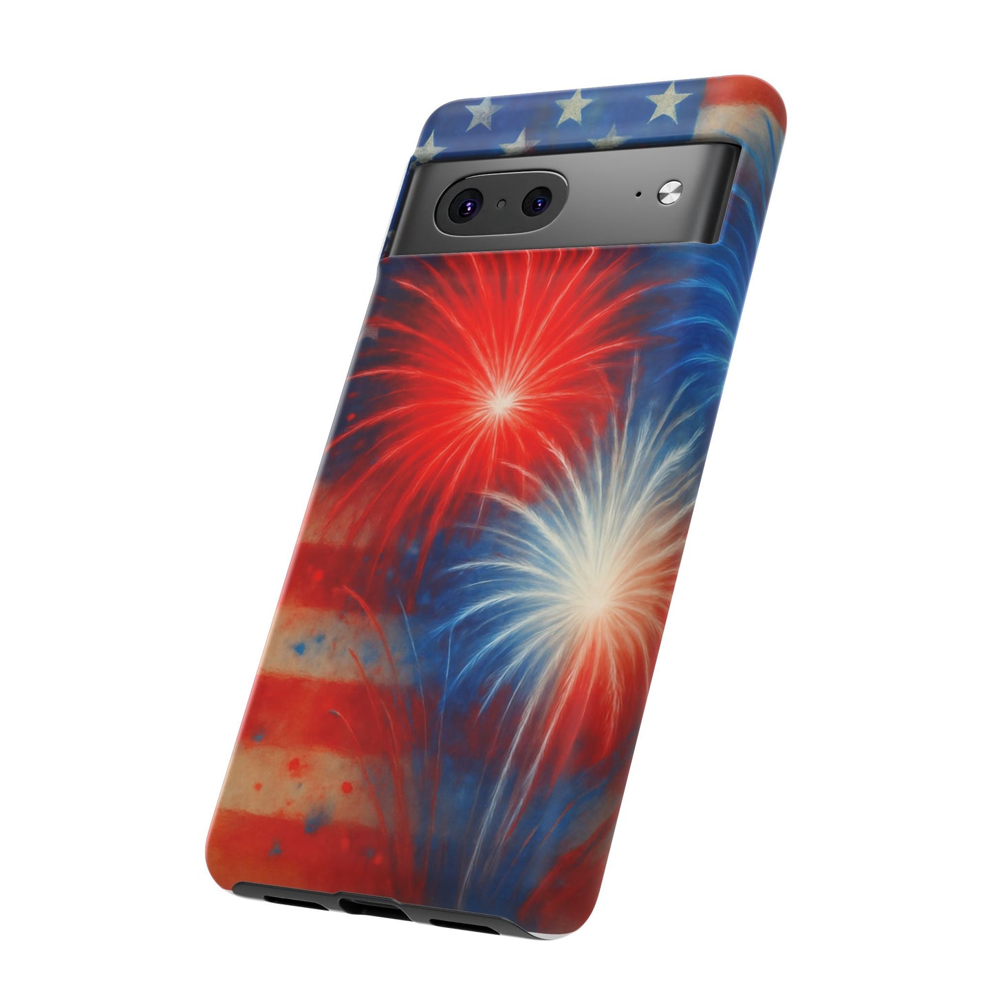 Patriotic Phone Case with Fireworks Design | Tough Cases, USA Holiday, Independence Day, Gift for Friends, Custom Cell Cover