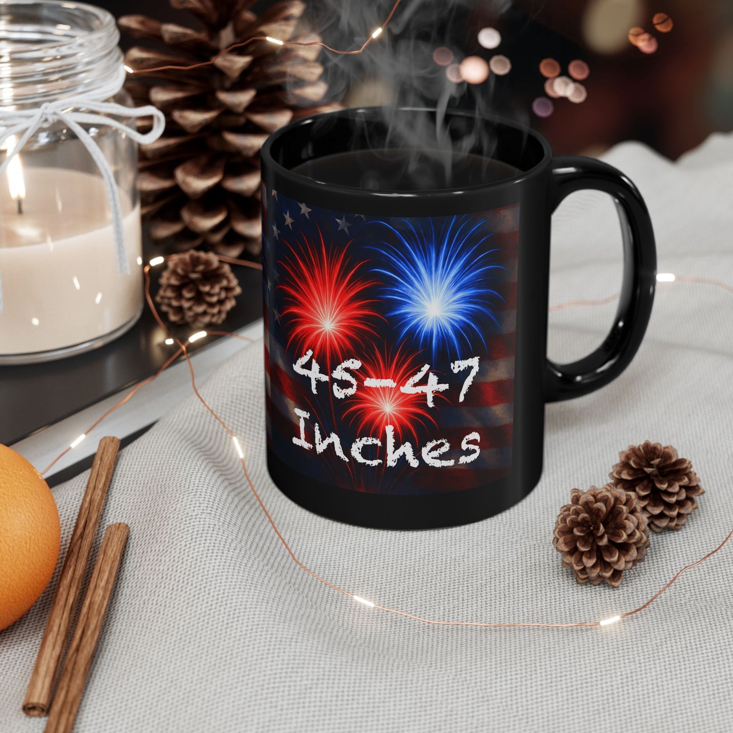 Women’s Naughty Patriotic Fireworks Mug - “45-47 Inches” Star-Spangled Edition