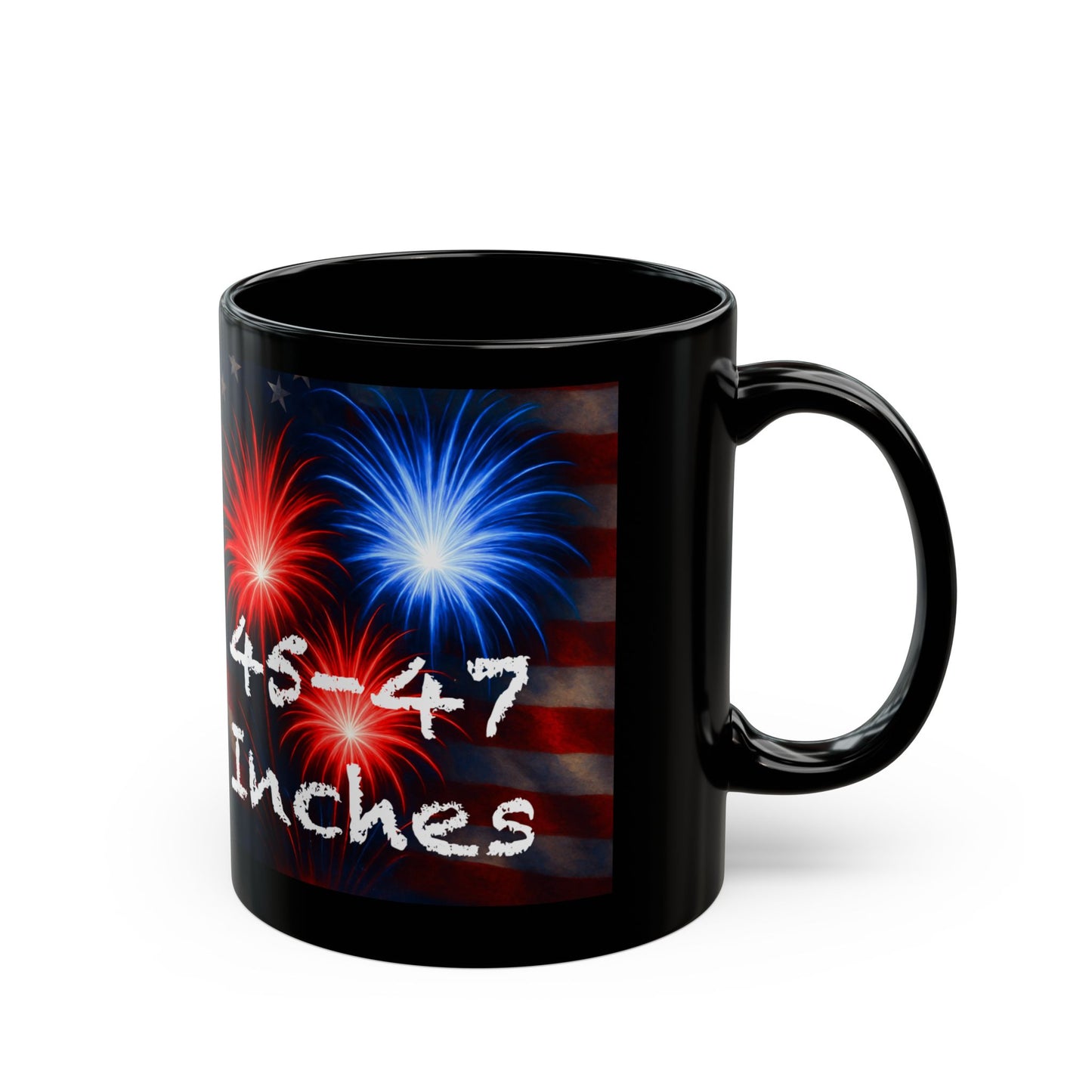 Women’s Naughty Patriotic Fireworks Mug - “45-47 Inches” Star-Spangled Edition