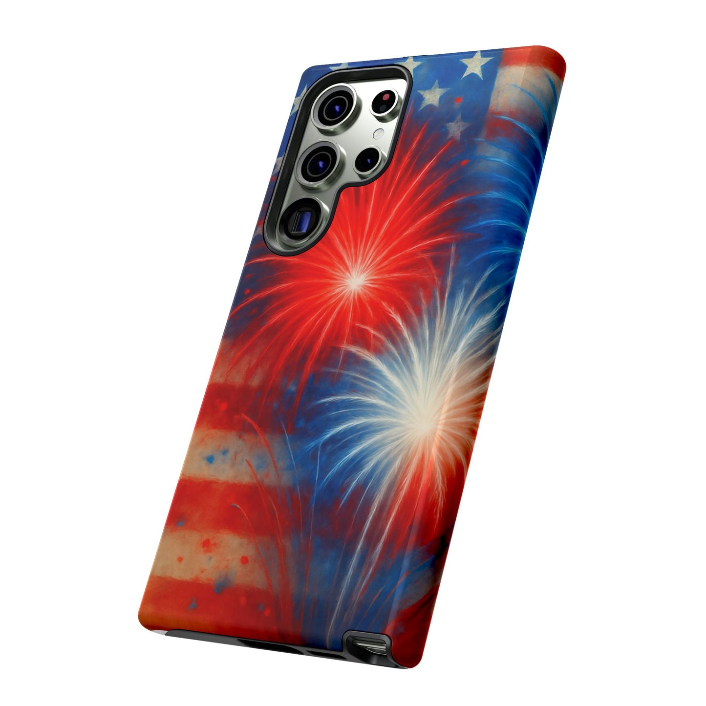 Patriotic Phone Case with Fireworks Design | Tough Cases, USA Holiday, Independence Day, Gift for Friends, Custom Cell Cover