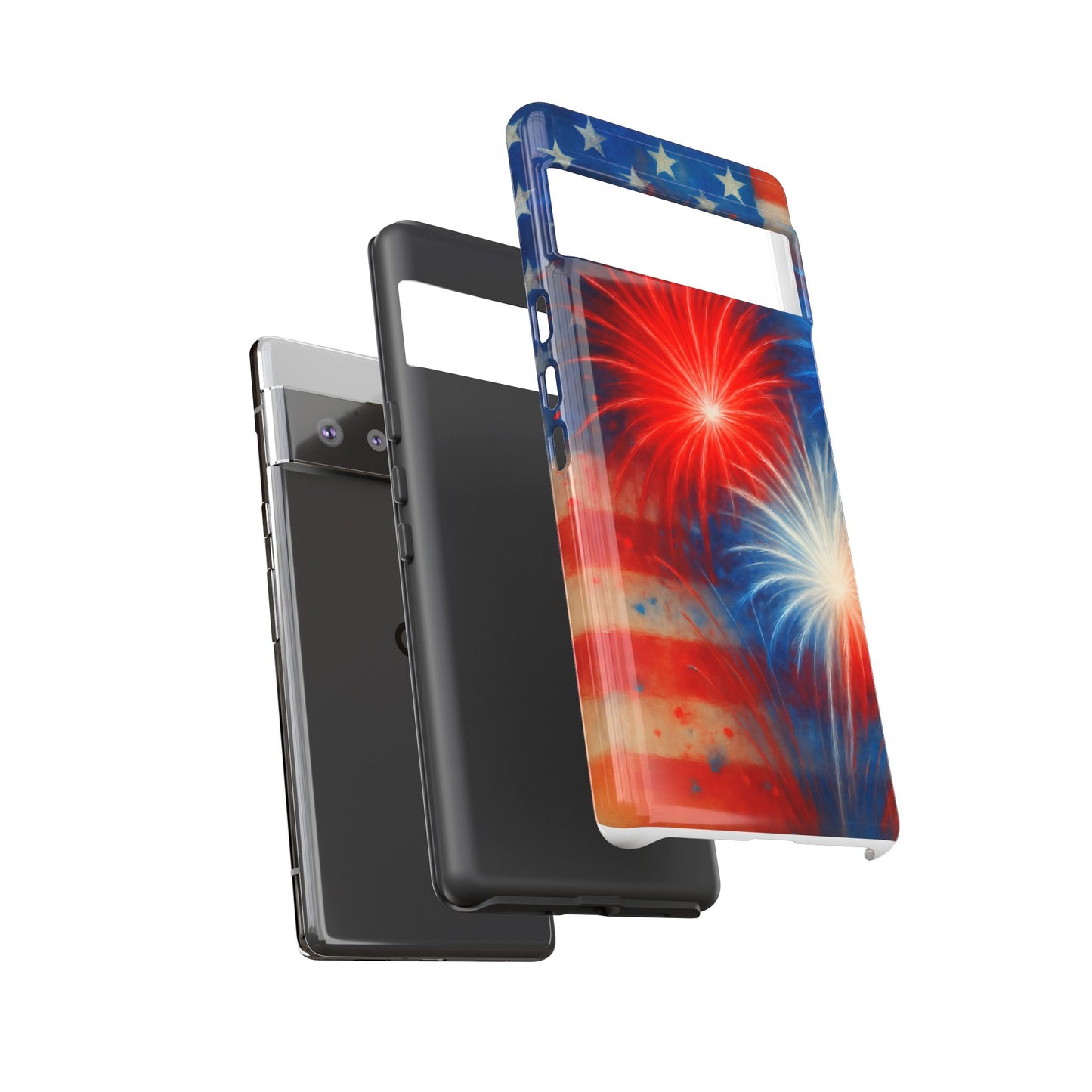 Patriotic Phone Case with Fireworks Design | Tough Cases, USA Holiday, Independence Day, Gift for Friends, Custom Cell Cover