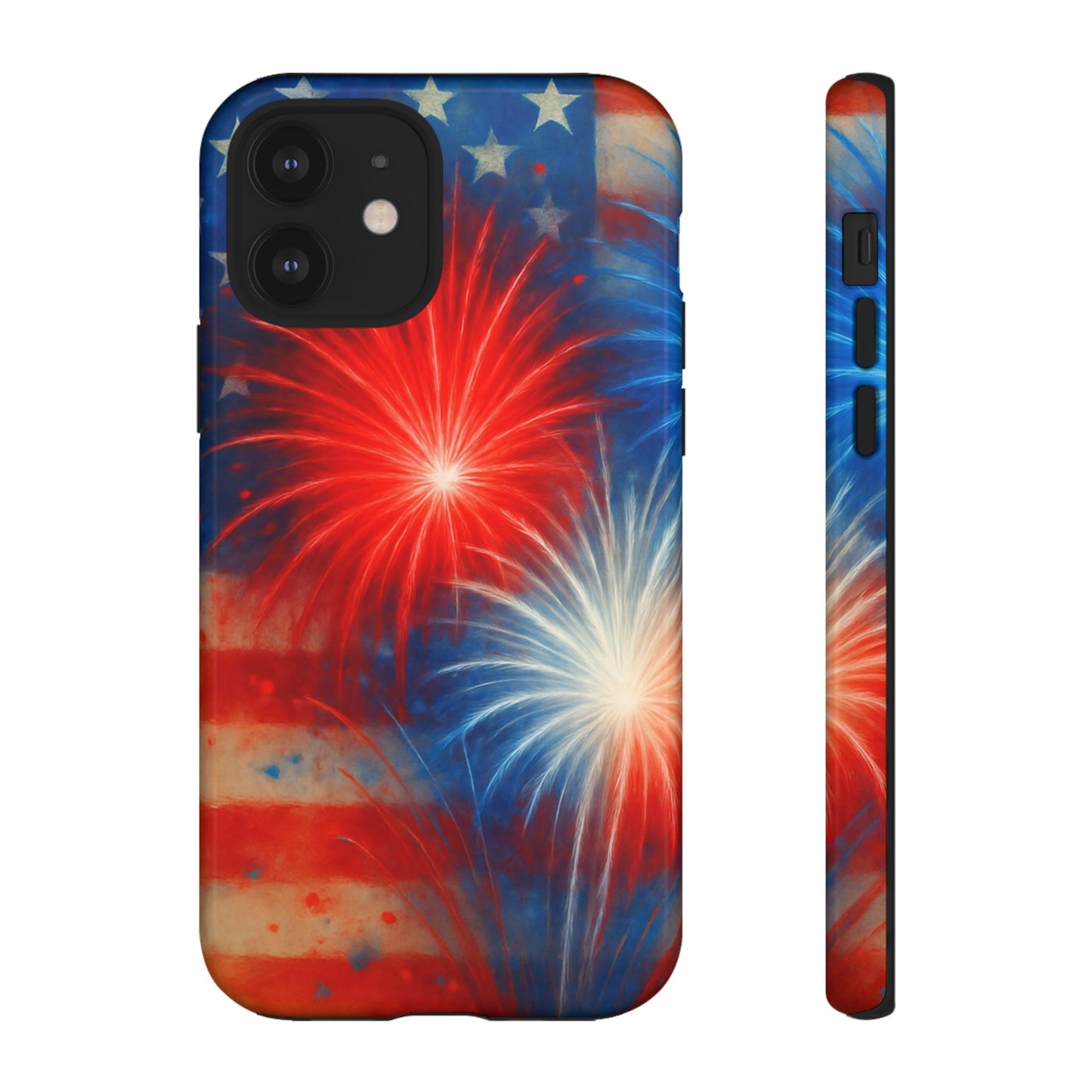 Patriotic Phone Case with Fireworks Design | Tough Cases, USA Holiday, Independence Day, Gift for Friends, Custom Cell Cover
