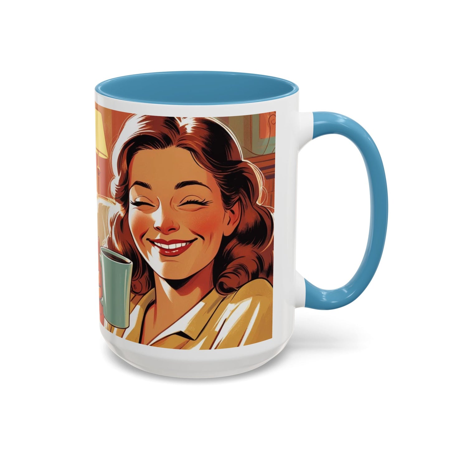 Cozy Accent Coffee Mug, 8 colors | Perfect Gift for Mom, saying, “This might be Wine .. or Coffee”, and saying Thank you facing her!