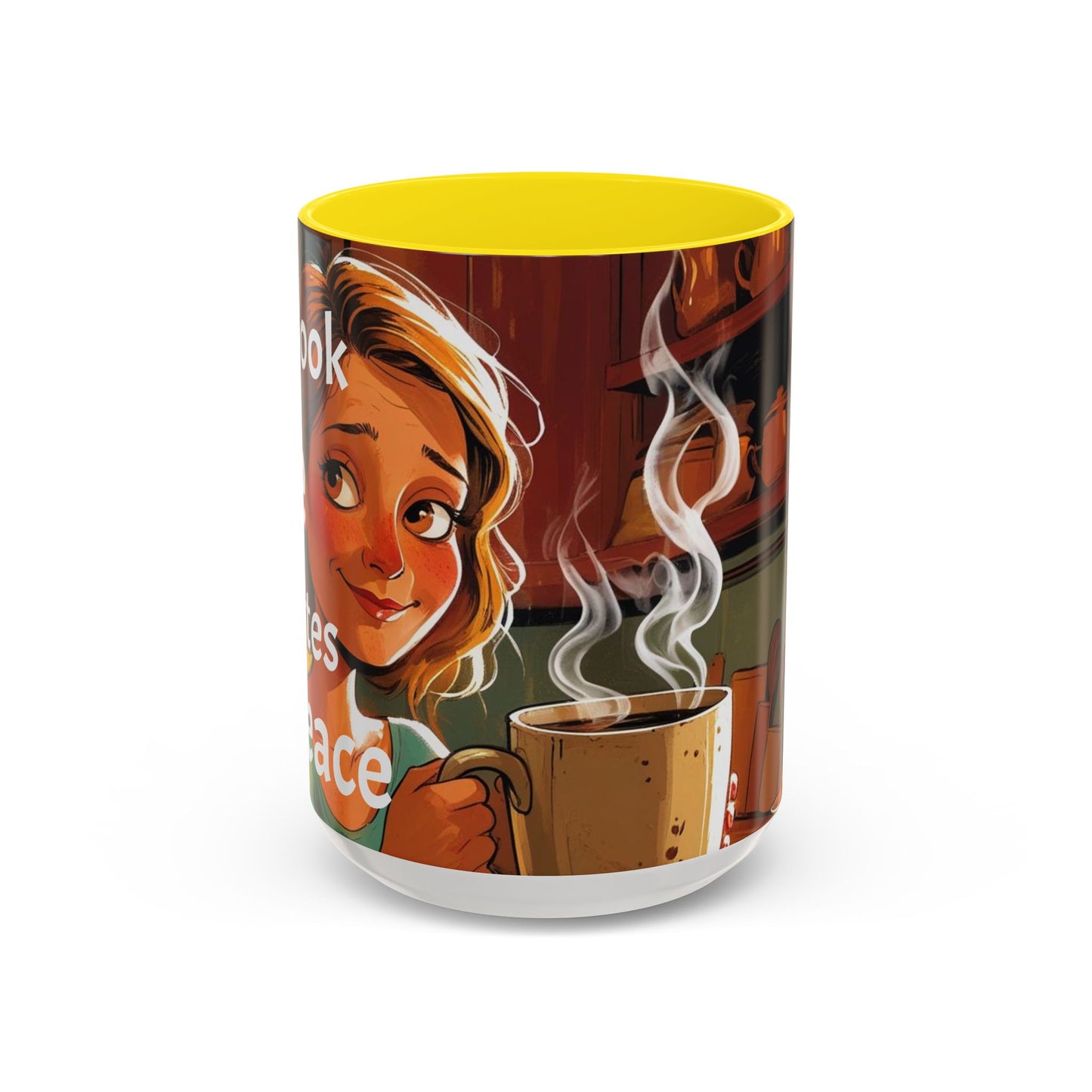 Cozy Accent Coffee Mug | Perfect for Home, Gift, saying, “That look, five minutes of peace”