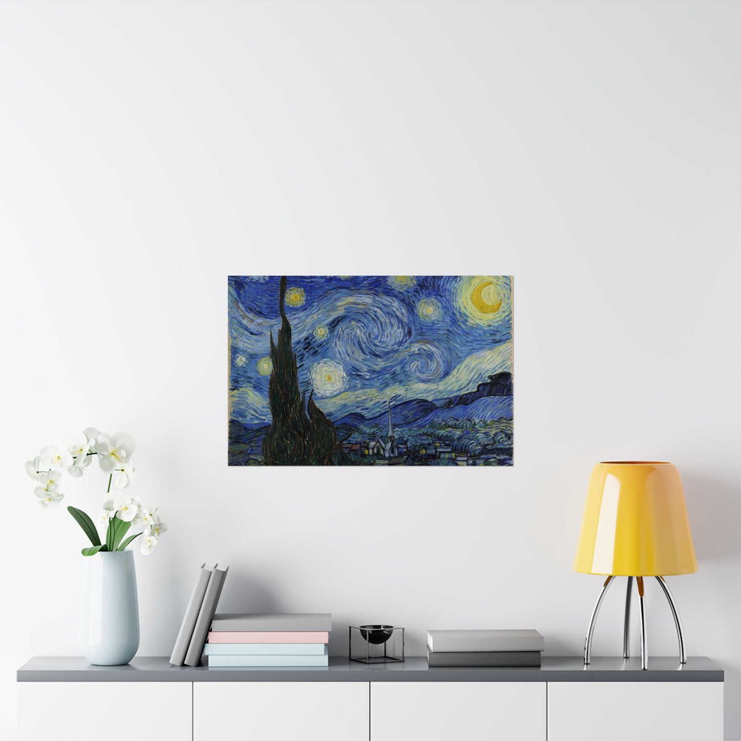 Satin Poster Only - Starry Night, Vincent Van Gogh