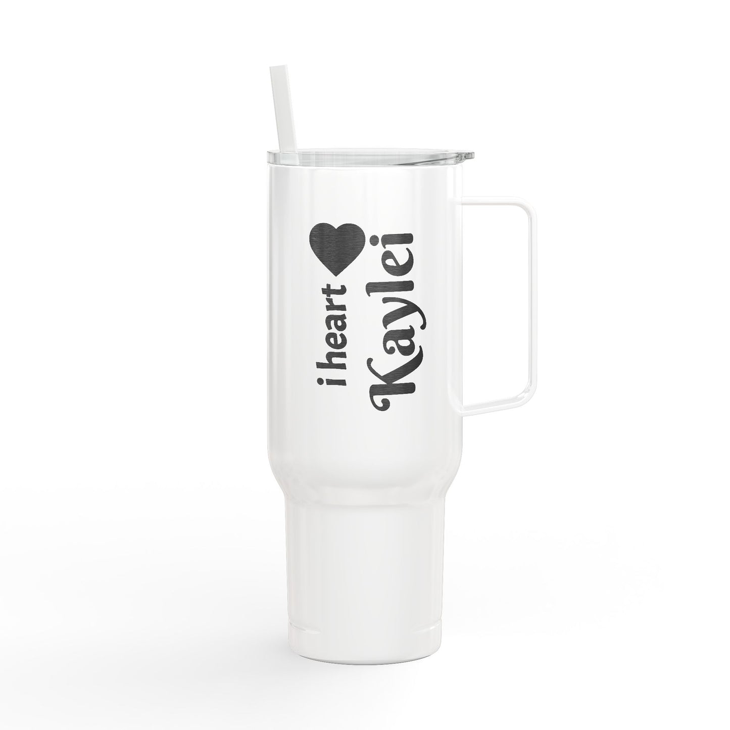 Engraved Personalized Their name on Insulated Tumbler, Both sides Custom Engraved 40oz Drinkware Gift for Him/Her, Birthday, Travel Mug