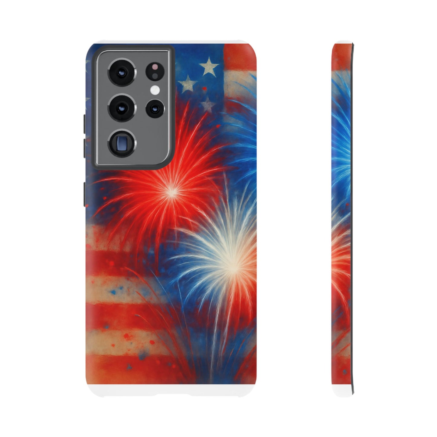 Patriotic Phone Case with Fireworks Design | Tough Cases, USA Holiday, Independence Day, Gift for Friends, Custom Cell Cover